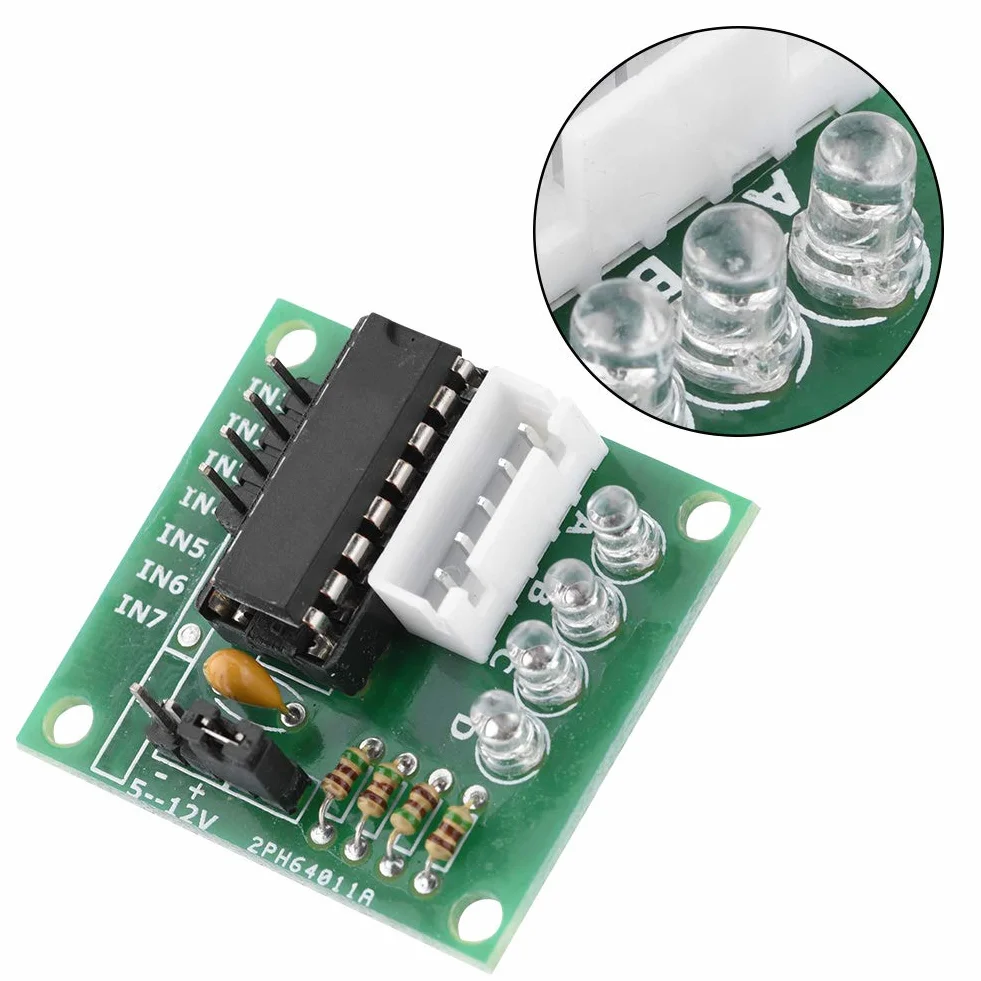 Pissente ULN2003 Sterownik Silnika Krokowego Płytka 5 Sztuk Wysokiej Mocy Chip 4 Fazowy Wskaźnik LED Plug and Play z Interfejsem Rozszerzeń dla Projektów Robotyki