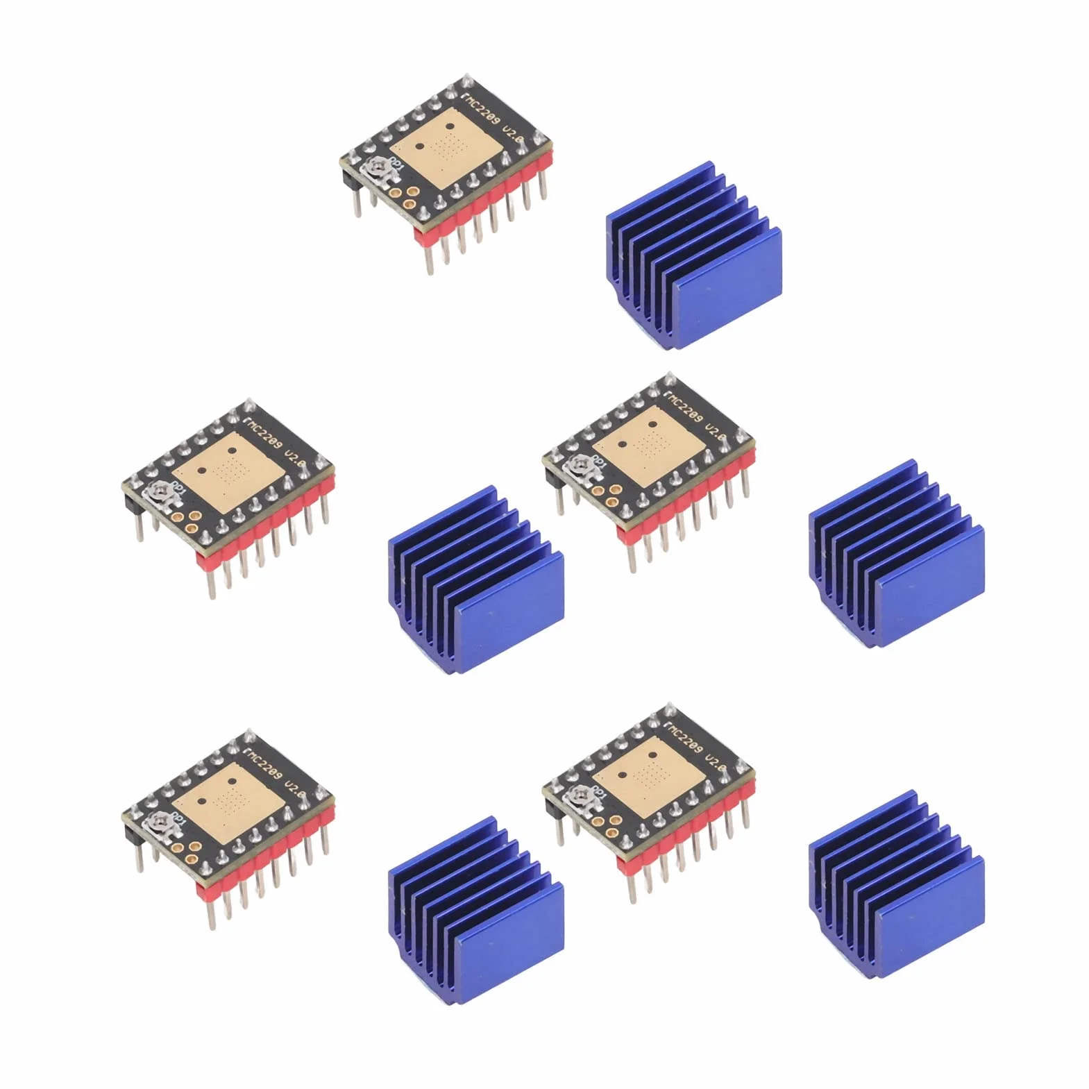 Ultra Cichy moduł Sterownika Silnika Krokowego Nema17 dla TMC2209 V2.0, Mocny, Zamiennik, Wyjątkowa wydajność, Wykwintny Design, Obsługuje Tryb Uart