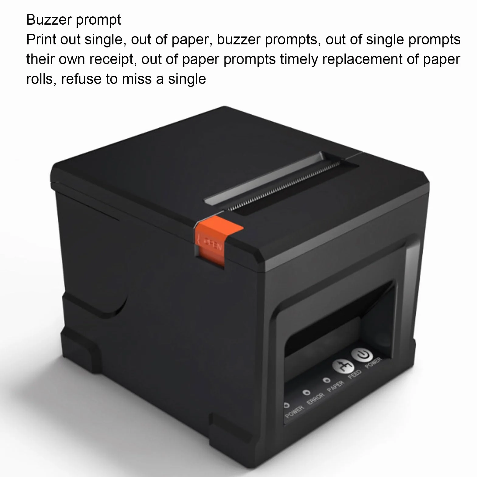 Termiczna Drukarka Paragonów z Automatycznym Obcinaniem, Drukarka POS 80 Mm, Obsługa Interfejsu Szeregowego Ethernet Bluetooth i USB, Szuflada na gotówkę, Drukarka Kuchenna w (Wtyczka UE)