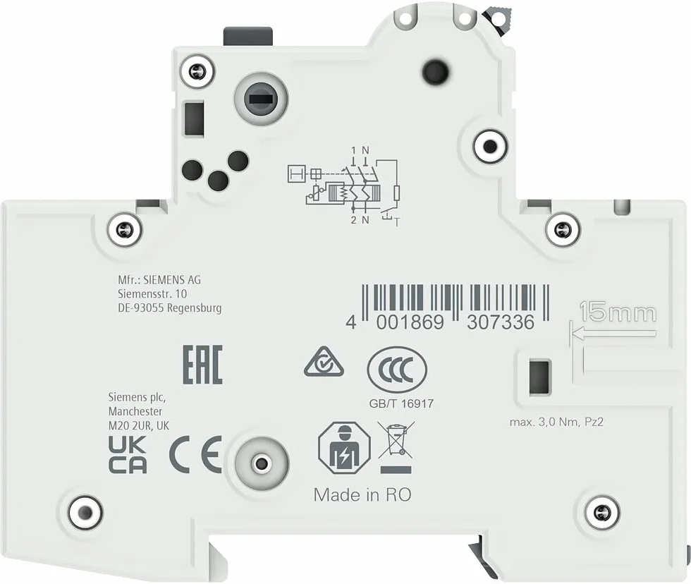 SIEMENS - Siemens 5SU13566KK16 FI/LS przełącznik RCBO 1P+N 6 kA typ A 30mA B16 230 V