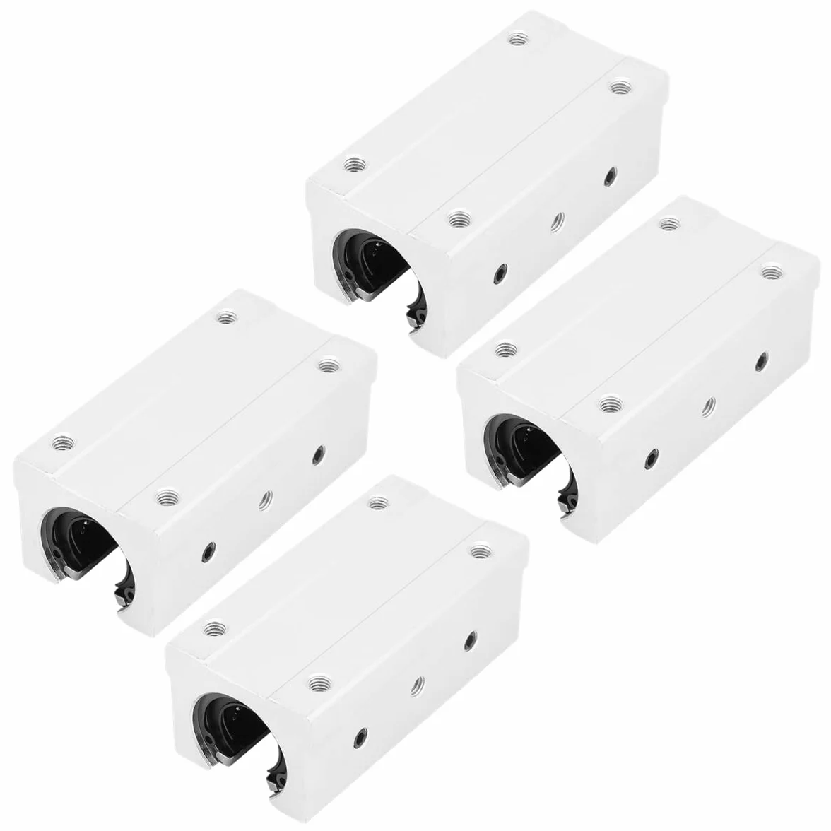 4 sztuk SBR20LUU 20mm liniowe łożysko kulkowe blok poduszki ze stopu aluminium otwarte łożysko liniowe blok ślizgowy tuleja ślizgowa