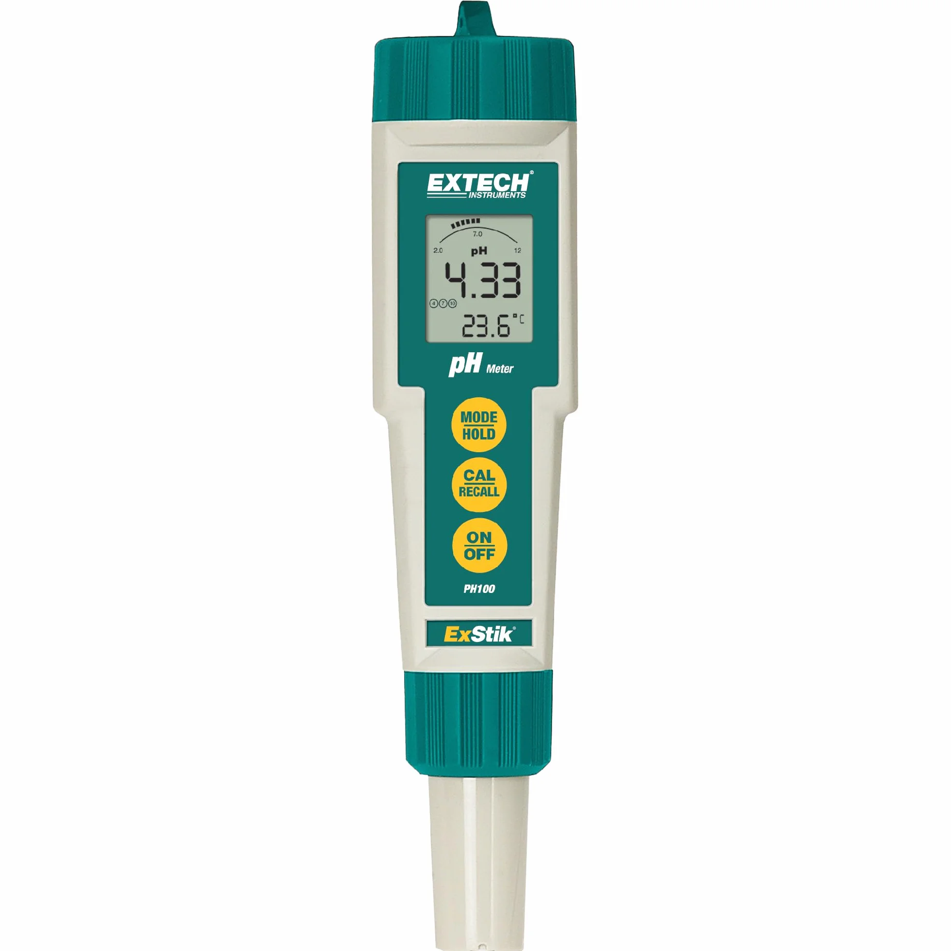 Extech PH100 Wodoodporny Miernik PH ExStik II z Płaską Elektrodą Powierzchniową i Wyświetlaczem Temperatury