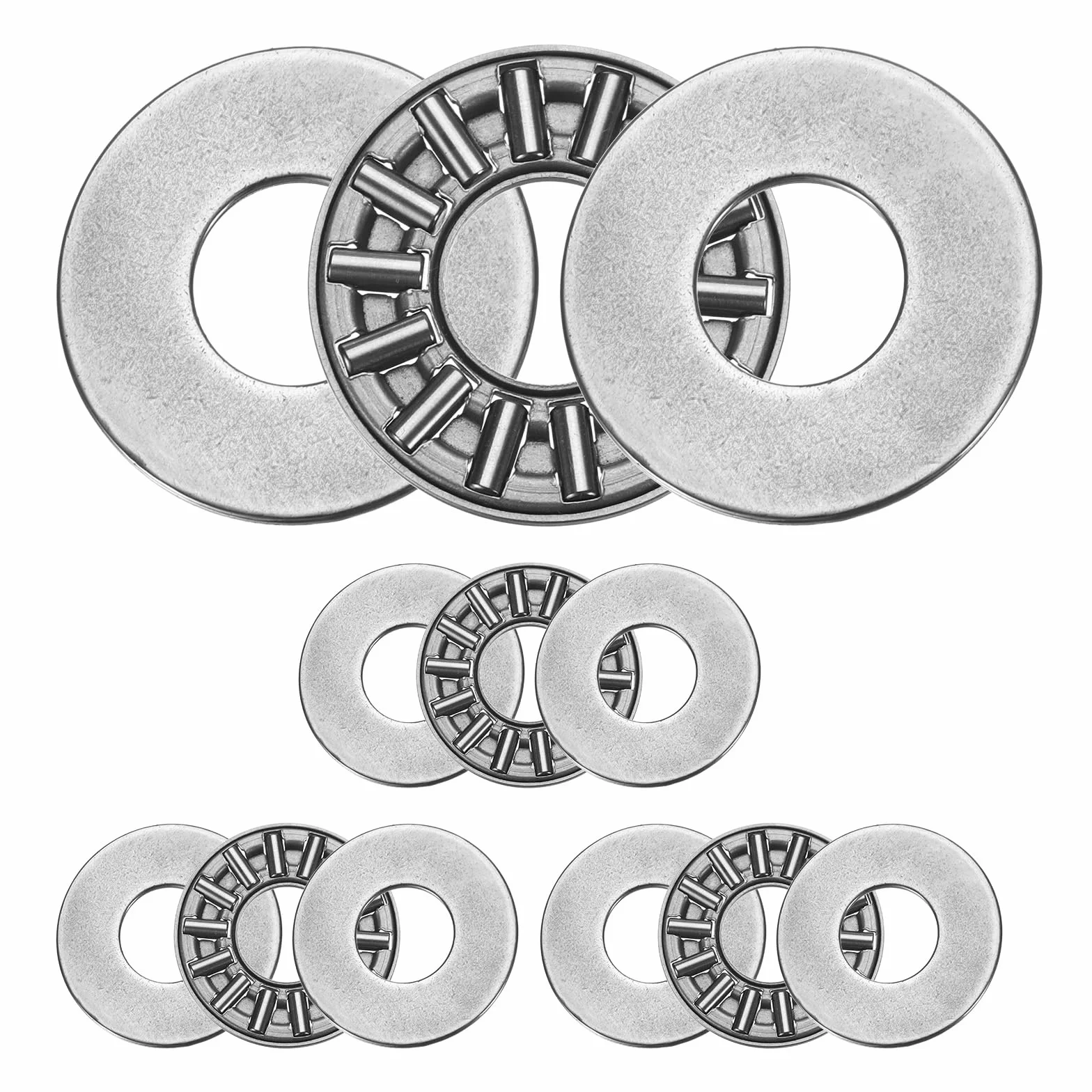 QUARKZMAN łożyska igiełkowe AXK1024+2AS 10x24x4mm chromowane stal P5 (ABEC 5) 4 zestawy