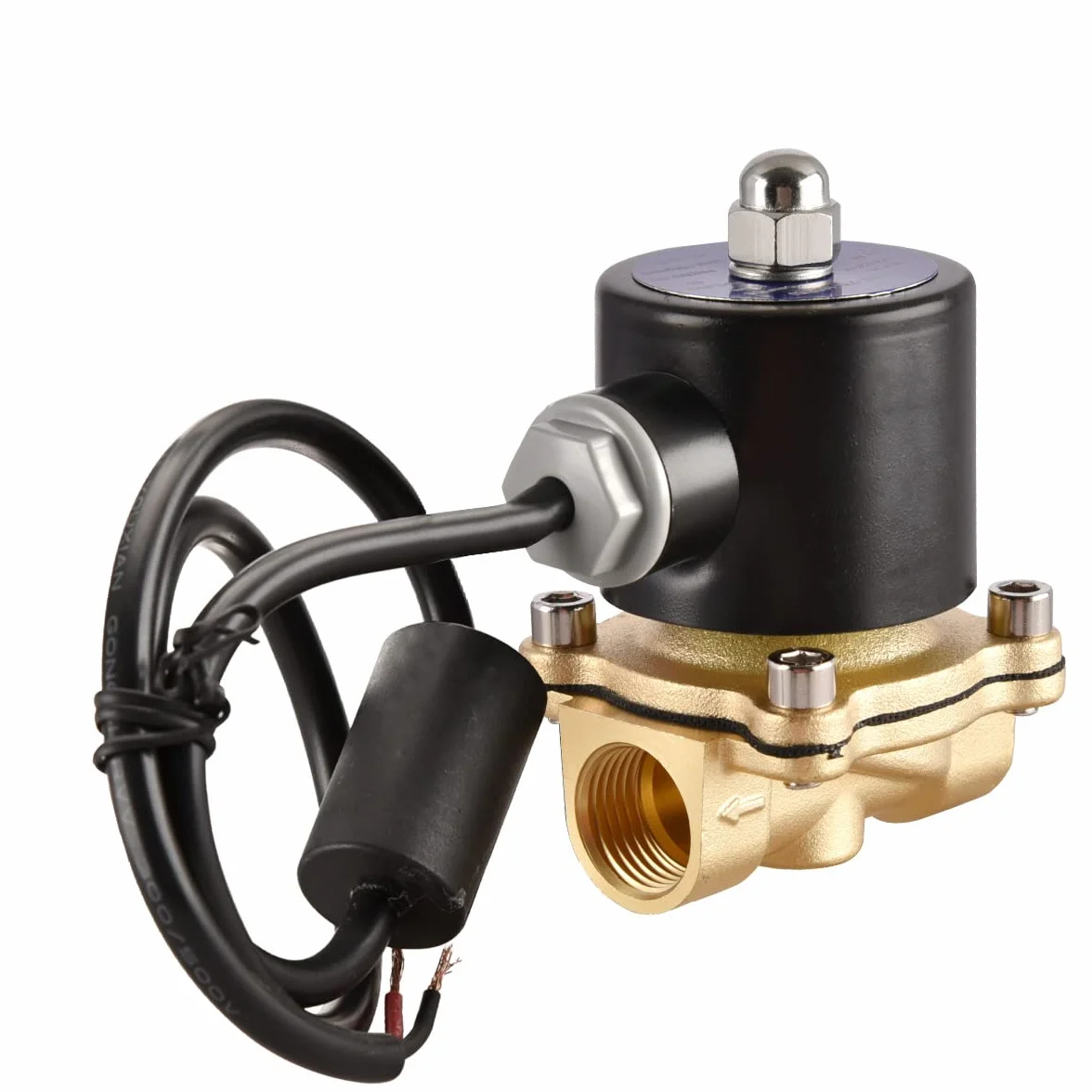 Heschen Mosiężny zawór elektromagnetyczny 2W-200-20J, DC12V, normalnie zamknięty, PT3/4
