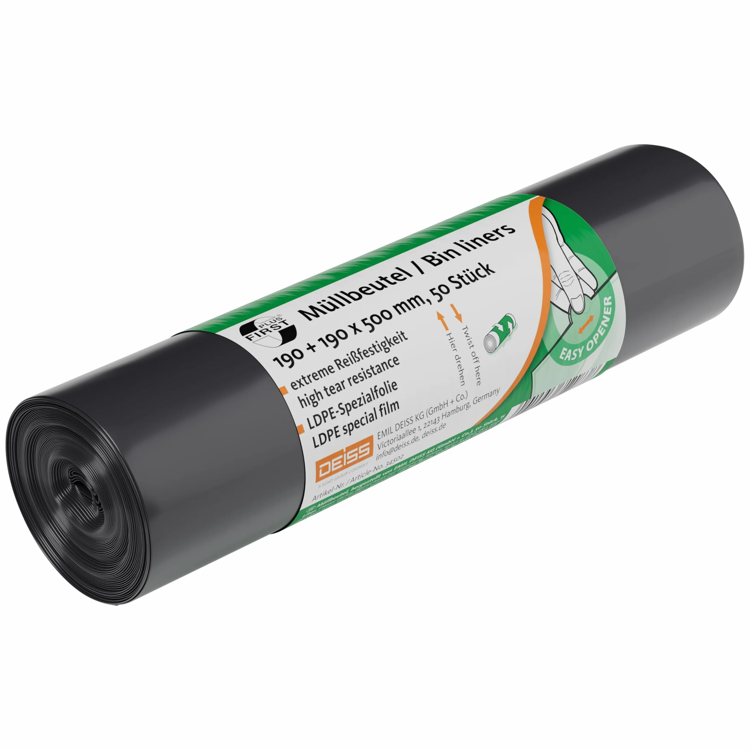 Worki na śmieci LDPE 15 l szary 50 sztuk