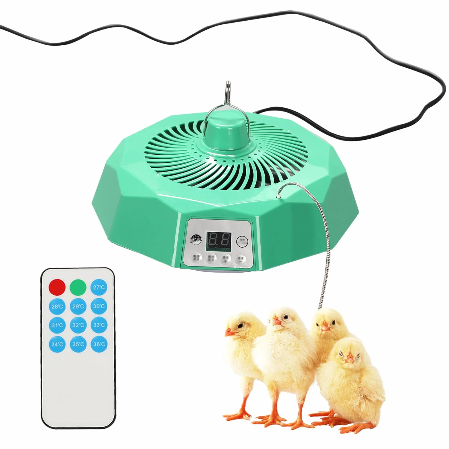 Lampa grzewcza kurnik 500 W płyta grzewcza dla piskląt z regulacją wysokości