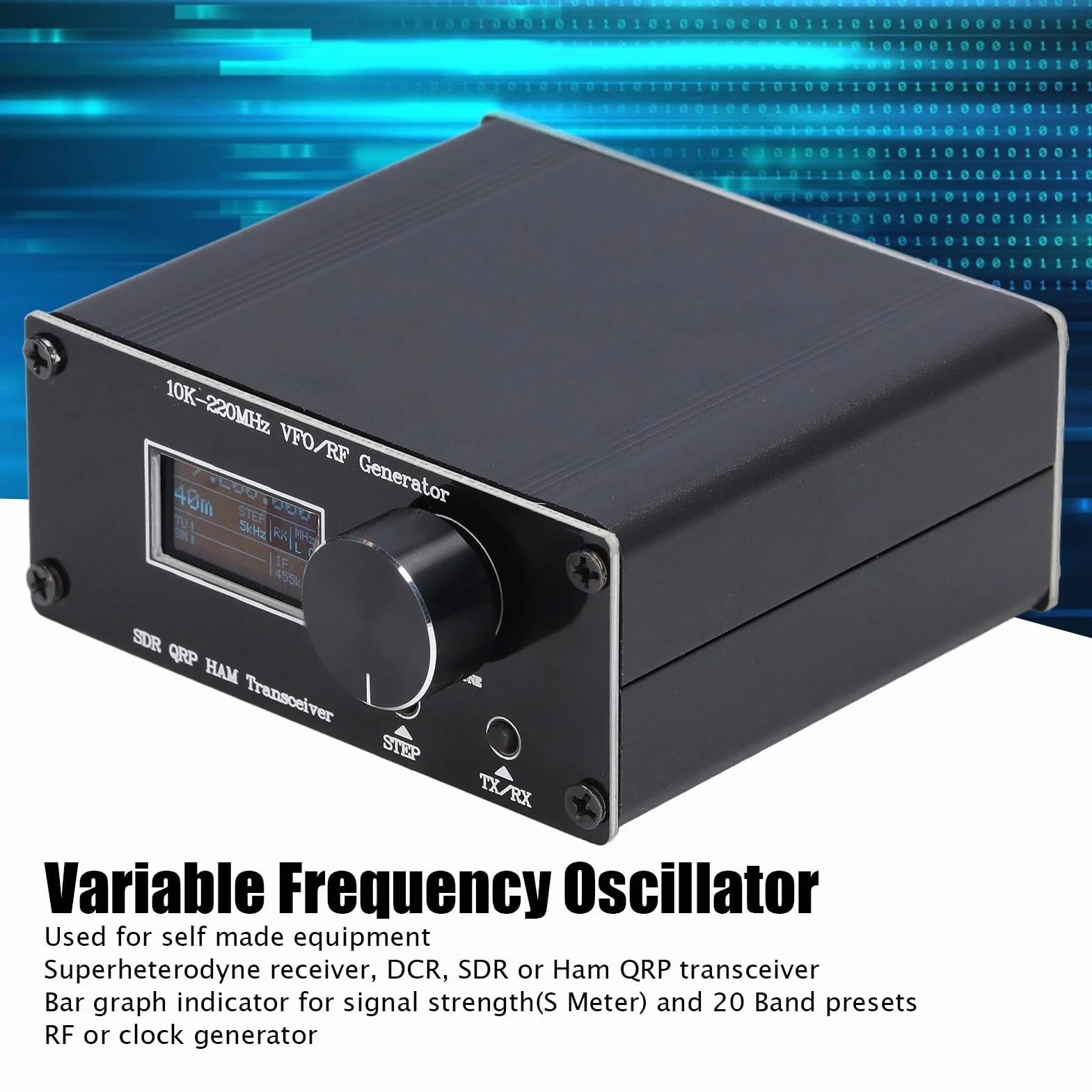 SDR QRP HF, VFO RF generator 10K 220MHz S DR Transceiver HAM oscylator o zmiennej częstotliwości oscylator 10K