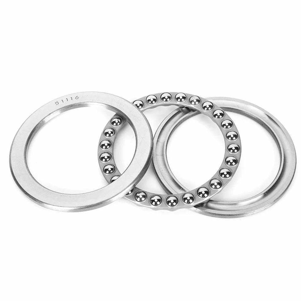 51116 Jednokierunkowe łożysko kulkowe wzdłużne, stalowe łożysko kulkowe osiowe 80 mm x 105 mm x 19 mm, łożysko obrotowe o dużej nośności, uszczelnienie 2RS/kształt przeciwpyłowy