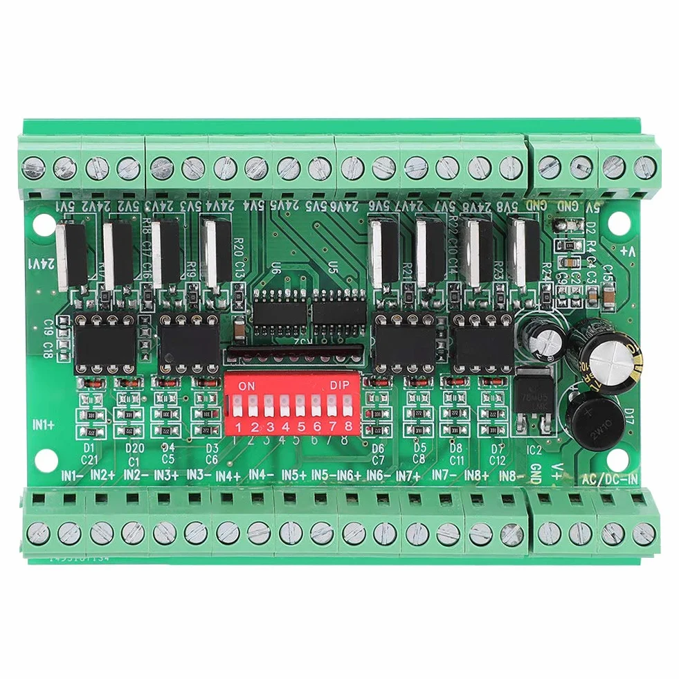 8-5V 24V 8-kanałowy konwerter poziomów logicznych, konwerter sygnału prostokątnego Npn/Pnp-do-Npn, konwerter poziomu modułu 10 MHz