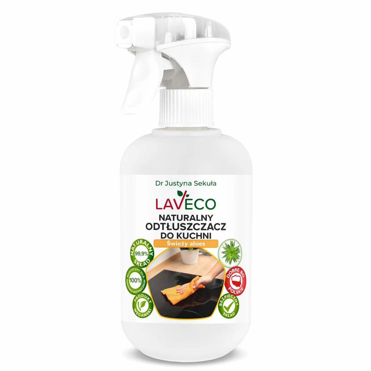 Naturalny odtłuszczacz do kuchni - świeży aloes - 0,5 l