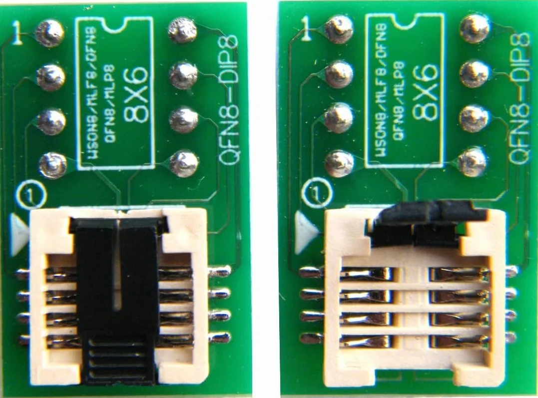 DFN8 WSON8 MLF8 MLP8 QFN8 do DIP8 adapter 6 x 5 mm 6 * 5 mm 6 * 8 mmIC Chips Socket for TL866ii Plus RT809H RT809F T48 T56 ezp2023 CH341 programator