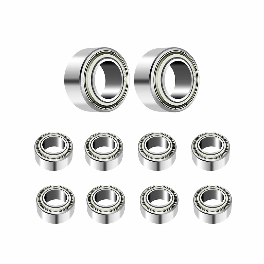 10 sztuk 6800 ZZ Łożyska kulkowe 10 mm x 19 mm x 5 mm, wstępnie nasmarowane, podwójne uszczelnienie, łożyska kulkowe zwykłe 6800ZZ