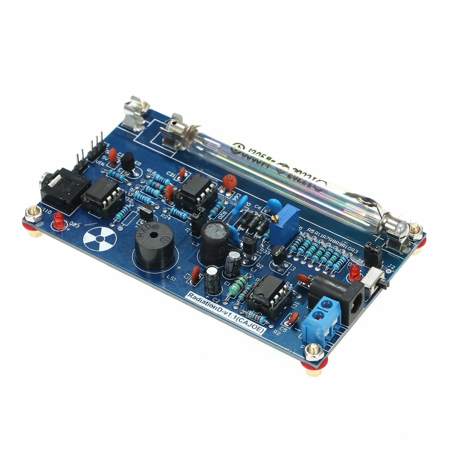 Zmontowany system detektora promieniowania, "zrób to sam" Miller Tube Nuclear Radiation Detector Geigera, Counter Kit moduły moduły eksperymentalne