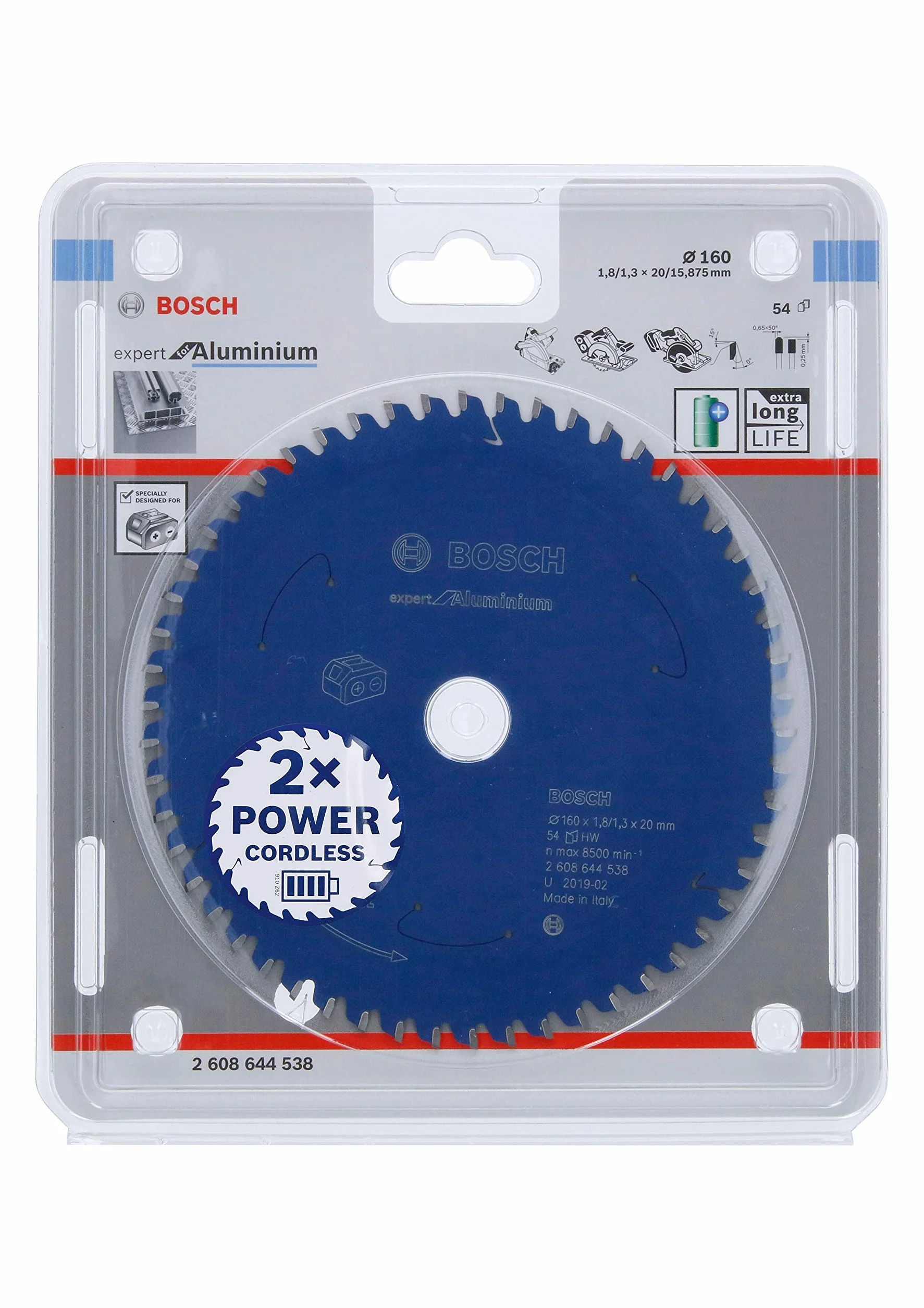 Bosch Professional Piła tarczowa Expert for Aluminium 160 x 20 x 1,8 mm 54 zęby