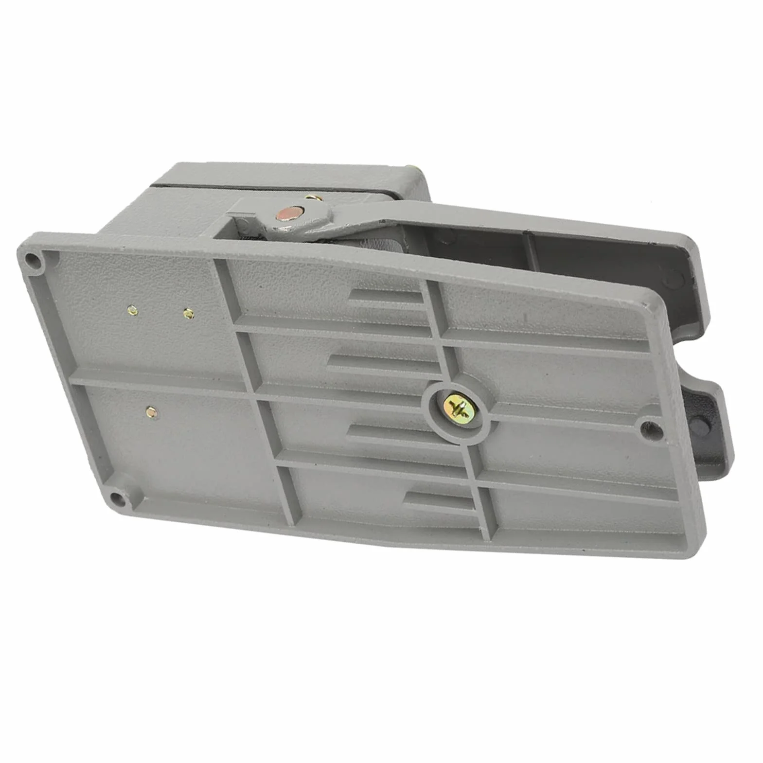 Przełącznik Nożny, Aluminiowy Przełącznik Nożny 15a/250v Chwilowy Pedał Przełącznika Nożnego ze Srebrnymi Stykami Konstrukcja Antypoślizgowa, żywotność Mechaniczna 1 Milion Razy Żywotność Elektryczna