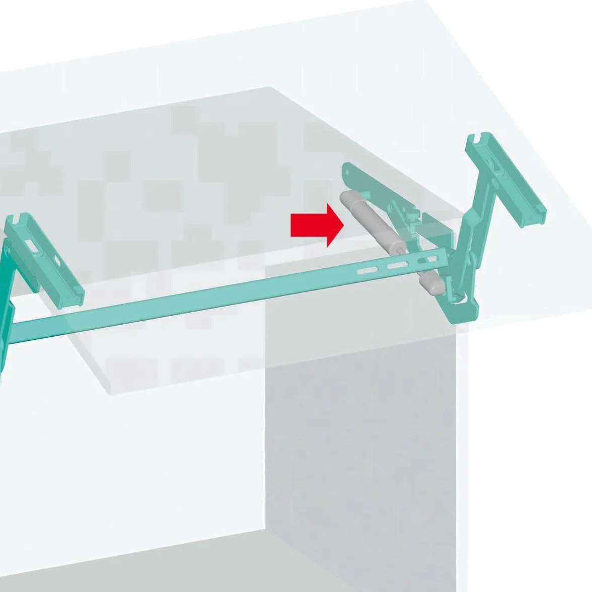 2 x SO-TECH® Kesseböhmer sprężyna kompresyjna Lift-O-Mat (wersja wzmocniona) 250 N (265N) do okuć wychylnych HSB