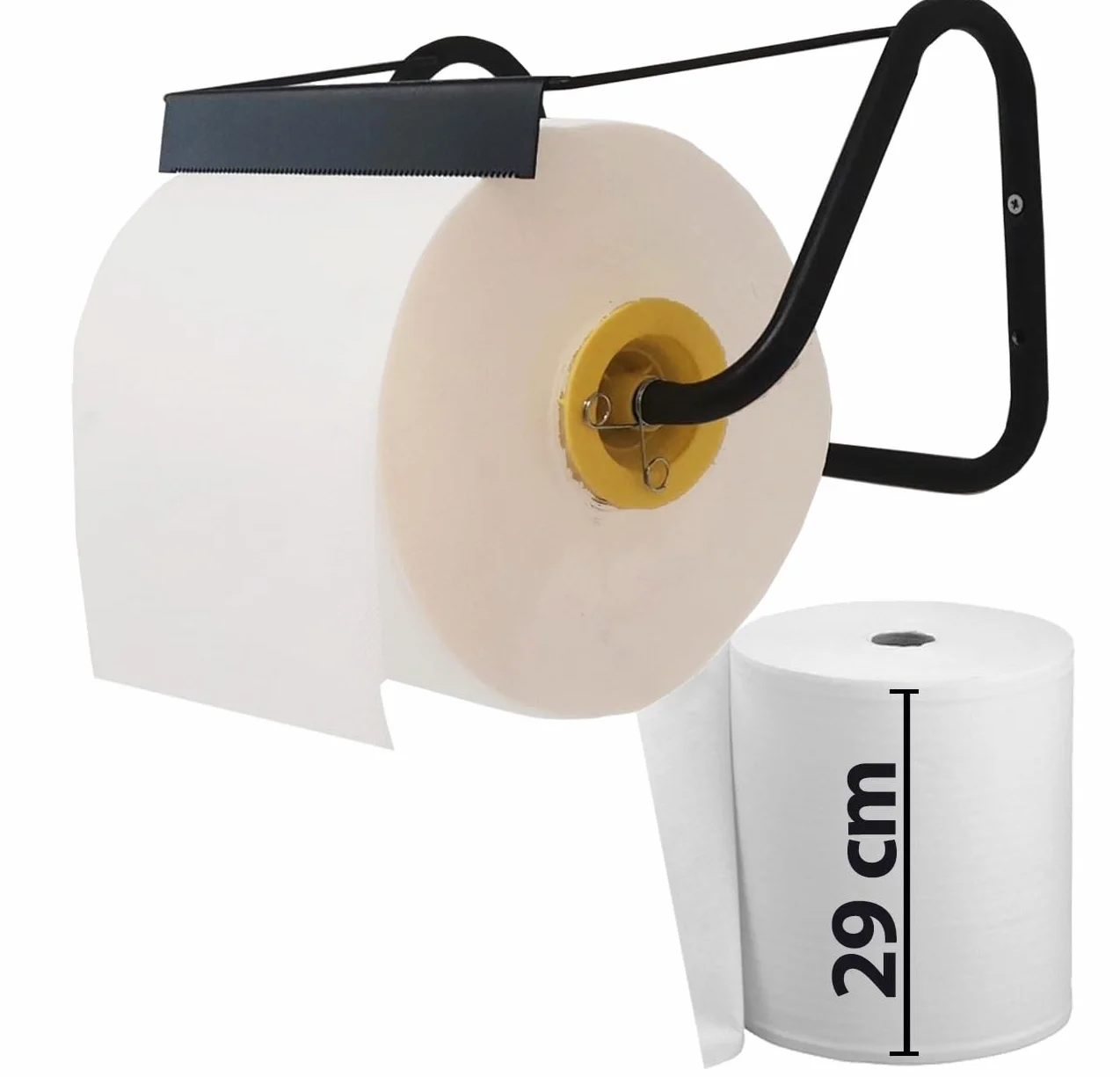 Tecnokit dozownik na rolki papieru ściennego 40x30x23 cm czarny