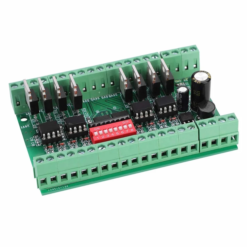 8-5V 24V 8-kanałowy konwerter poziomów logicznych, konwerter sygnału prostokątnego Npn/Pnp-do-Npn, konwerter poziomu modułu 10 MHz
