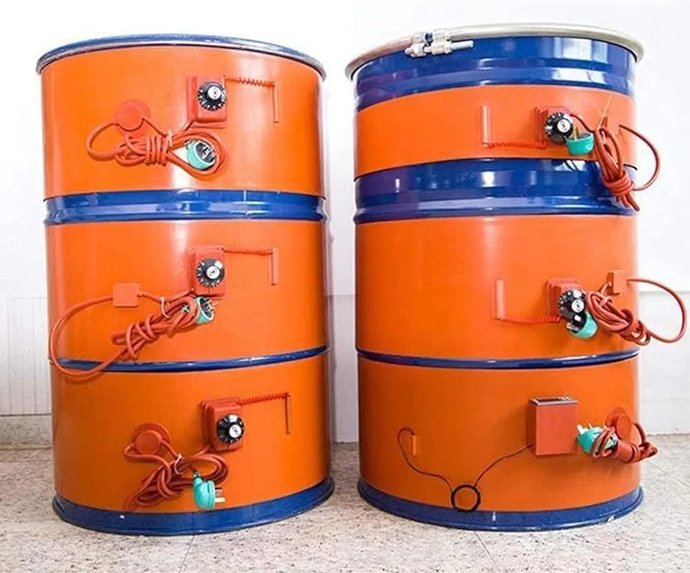 Silikonowy element grzejny DIY nagrzewnica beczki olejowej, grzałka taśmy beczkowej, ogrzewanie wiadra z regulowanym termostatem, element grzejny z gumy silikonowej, ogrzewanie zbiornika oleju i gazu
