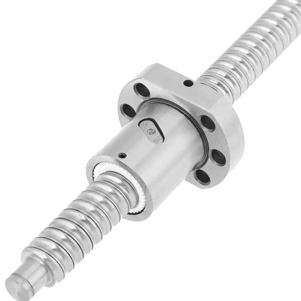 Śruba kulowa CNC C5 1605 kołnierz pojedyncza nakrętka BK/BF12 RM1605 SFU1605 350 mm