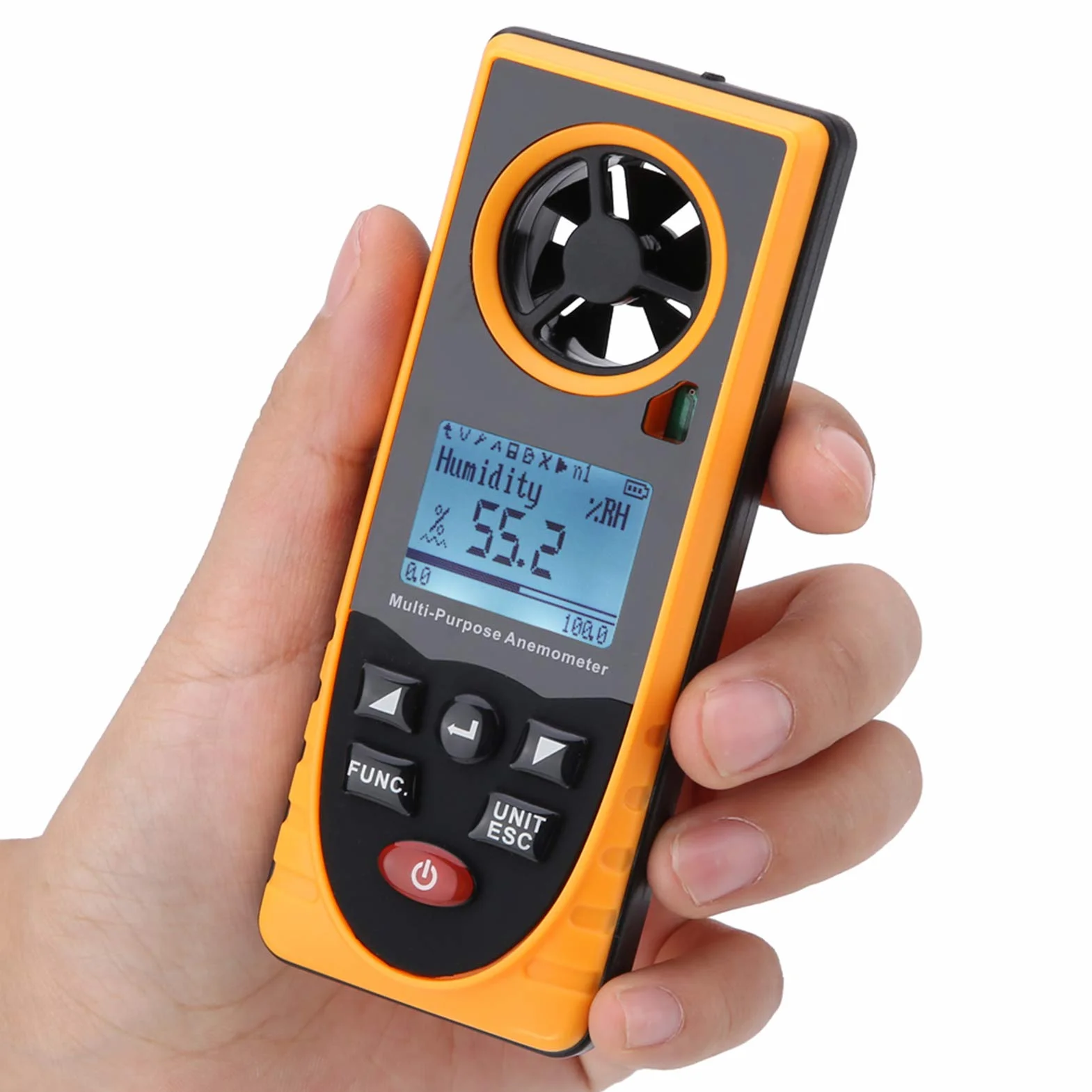 GM8910 Cyfrowy Anemometr LCD Miernik Prędkości Wiatru