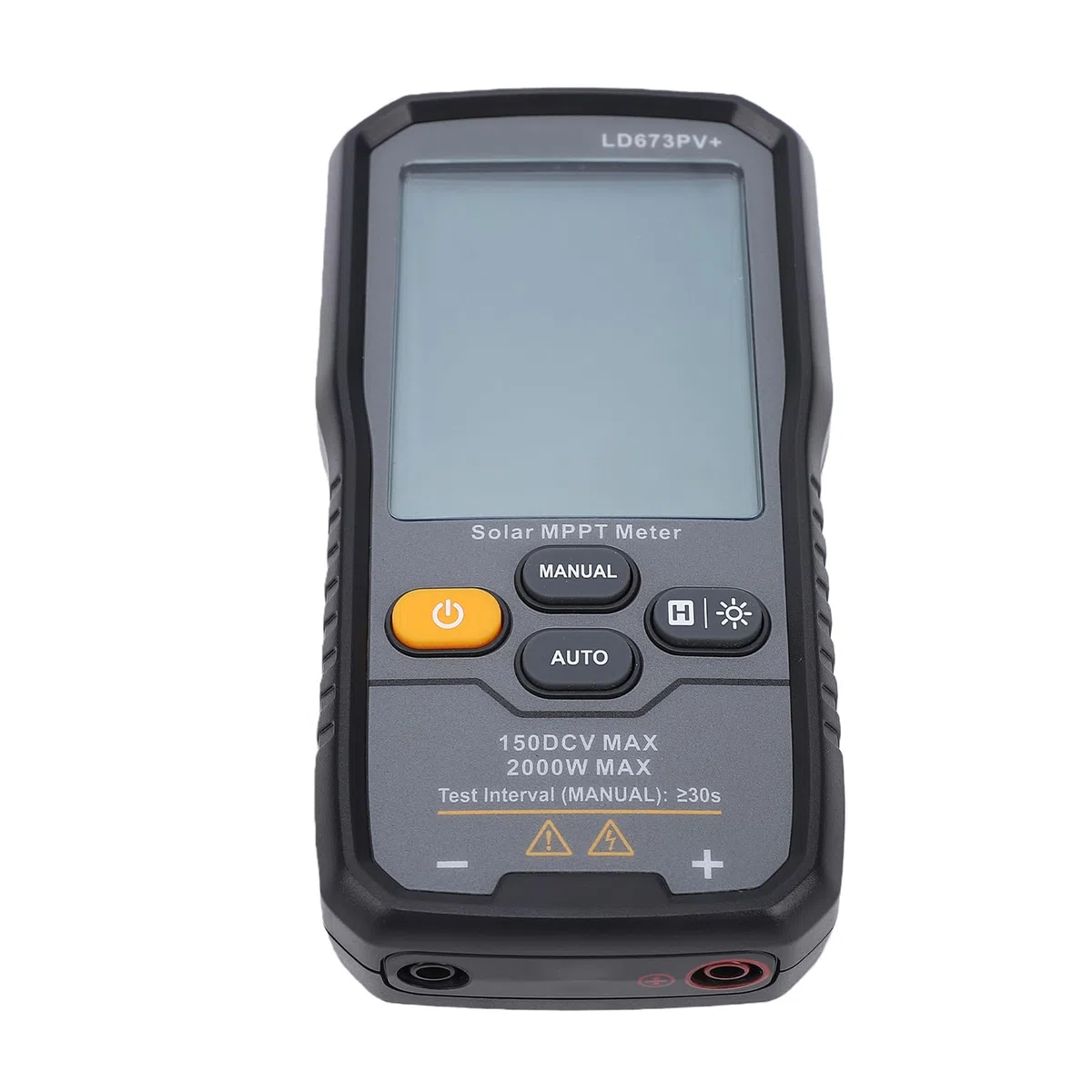 Cryfokt Tester Paneli Słonecznych, Tester Paneli Słonecznych 2000 W Miernik MPPT z Wyświetlaczem LCD, Automatyczny Ręczny Watomierz do Pomiaru Punktu Mocy dla Panelu Fotowoltaicznego
