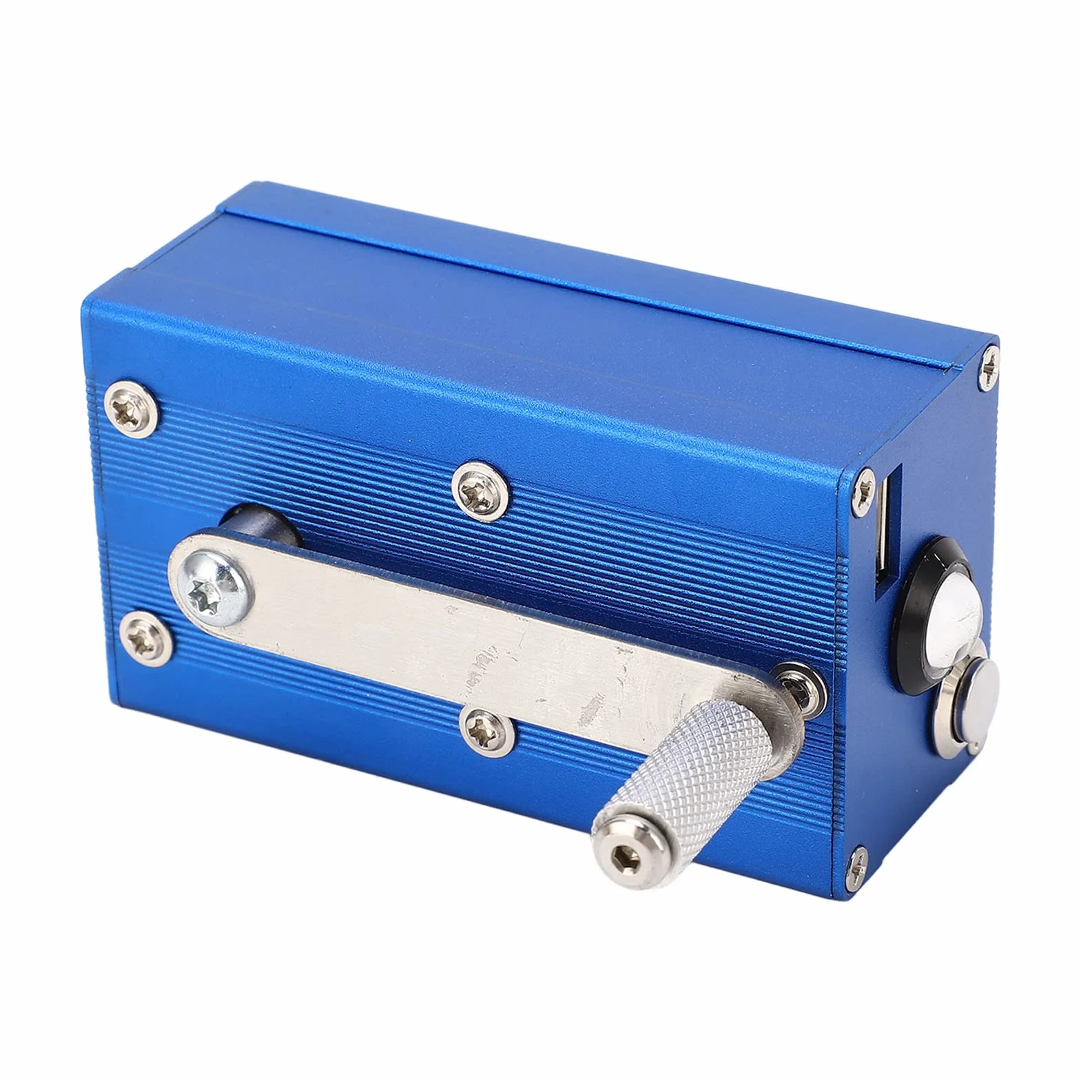 Generator Ręczny Korbowy 3W-4W, Przenośny Power Bank z Światłem COB, Stop Aluminium