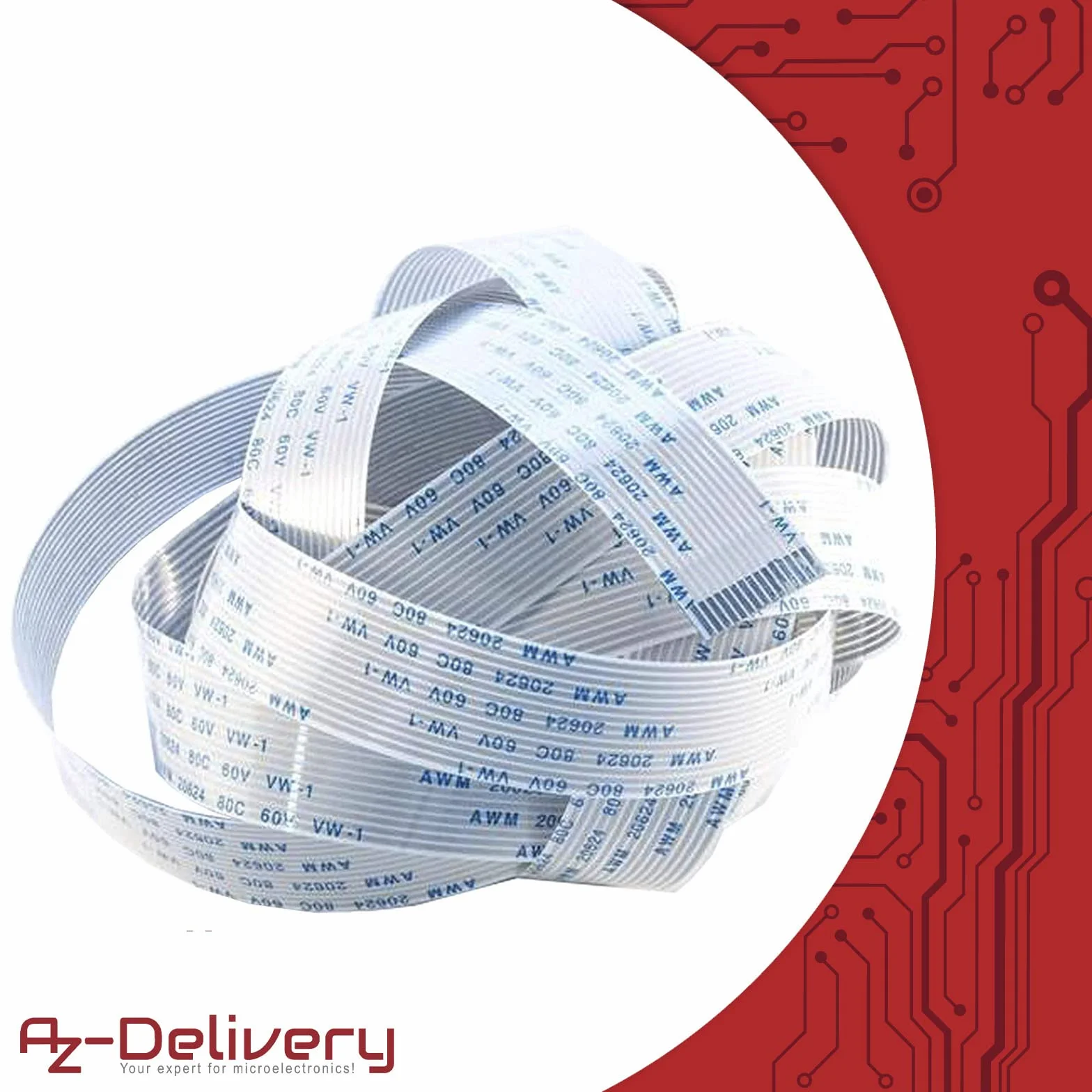 AZDelivery 3x Wymienny kabel elastyczny 200 cm do Raspberry Pi kamery wyświetlacza
