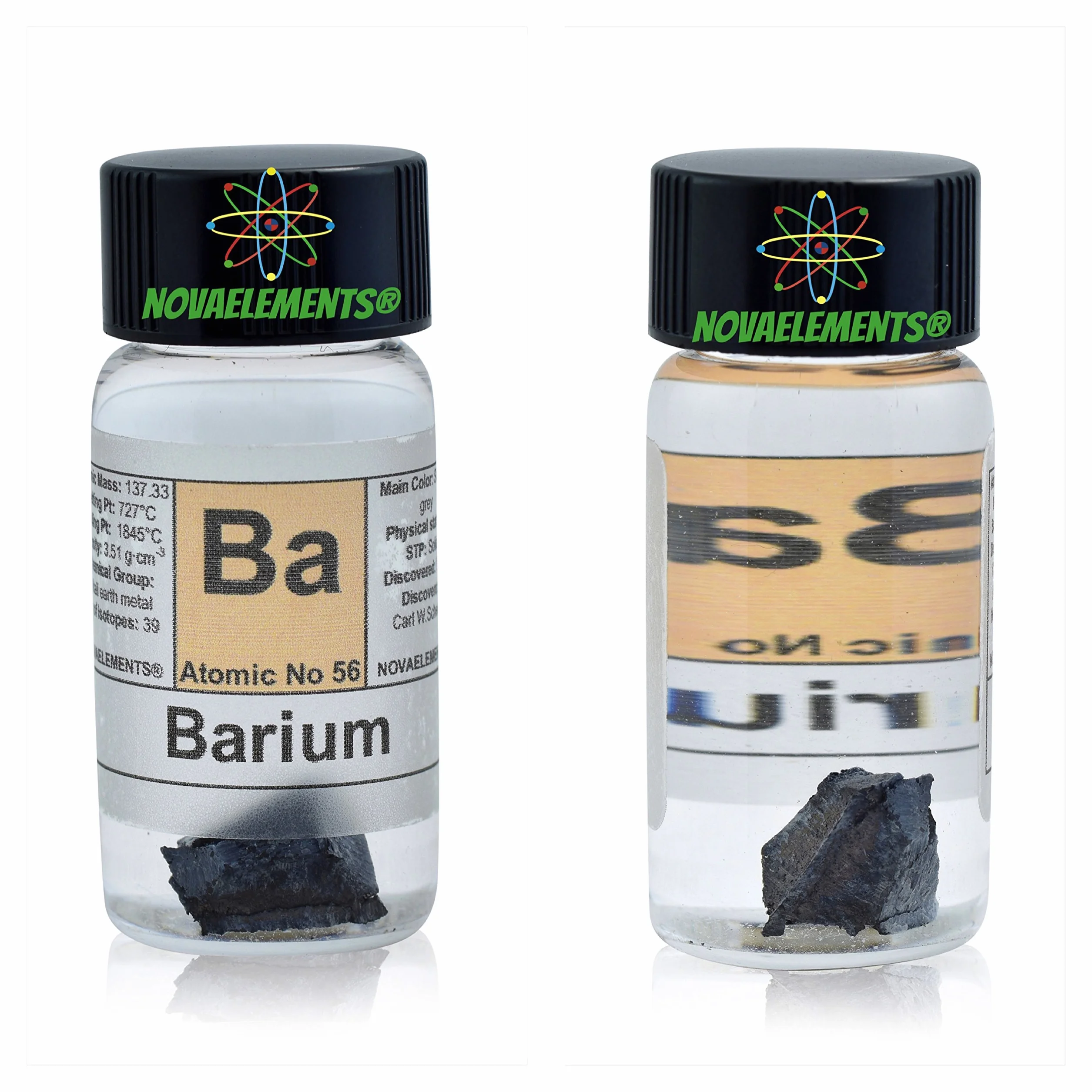 Bar metalowy 99,9% 1g w szklanej fiolce - Barium 56