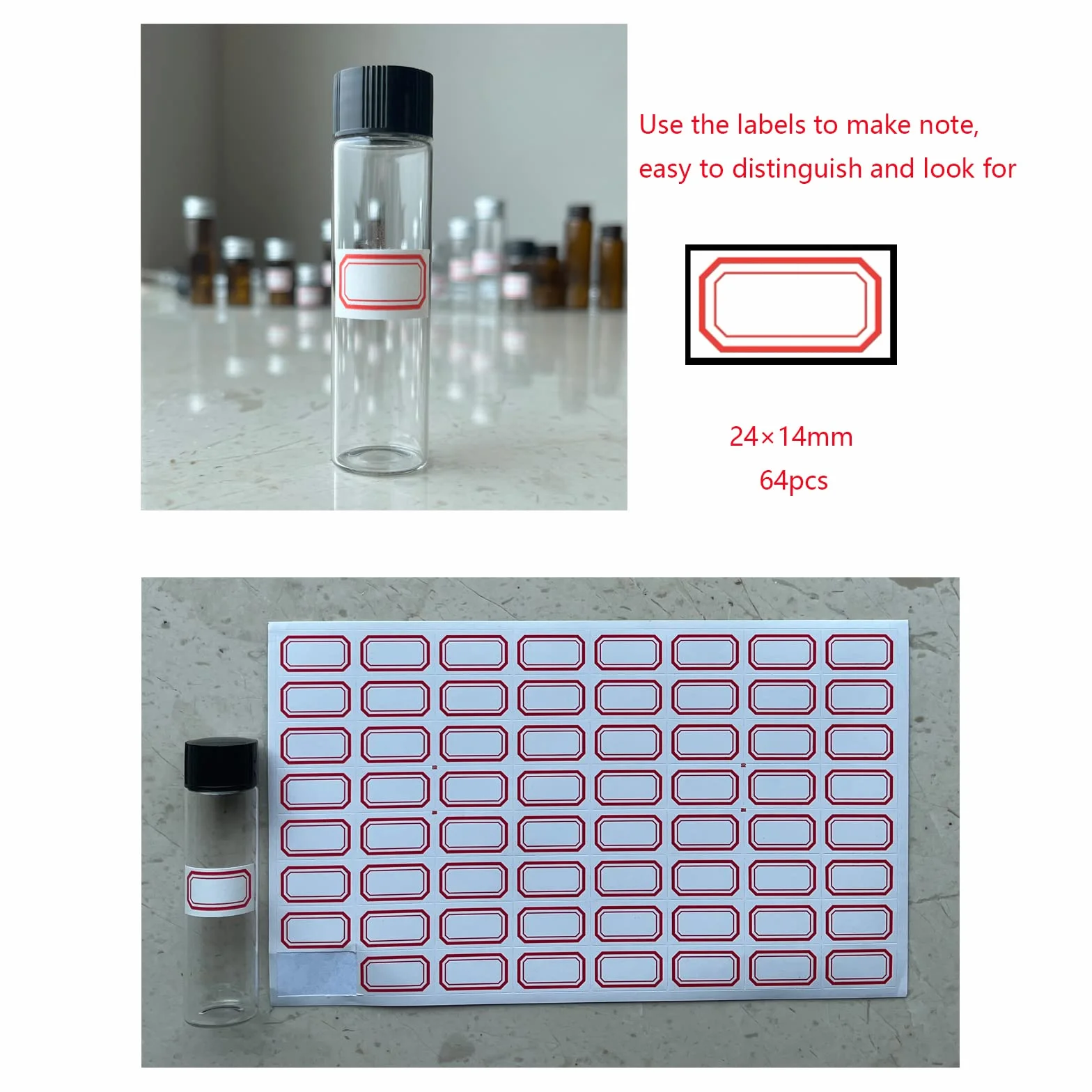 Szklane butelki 20 ml z zakrętką, szczelne, 50 sztuk