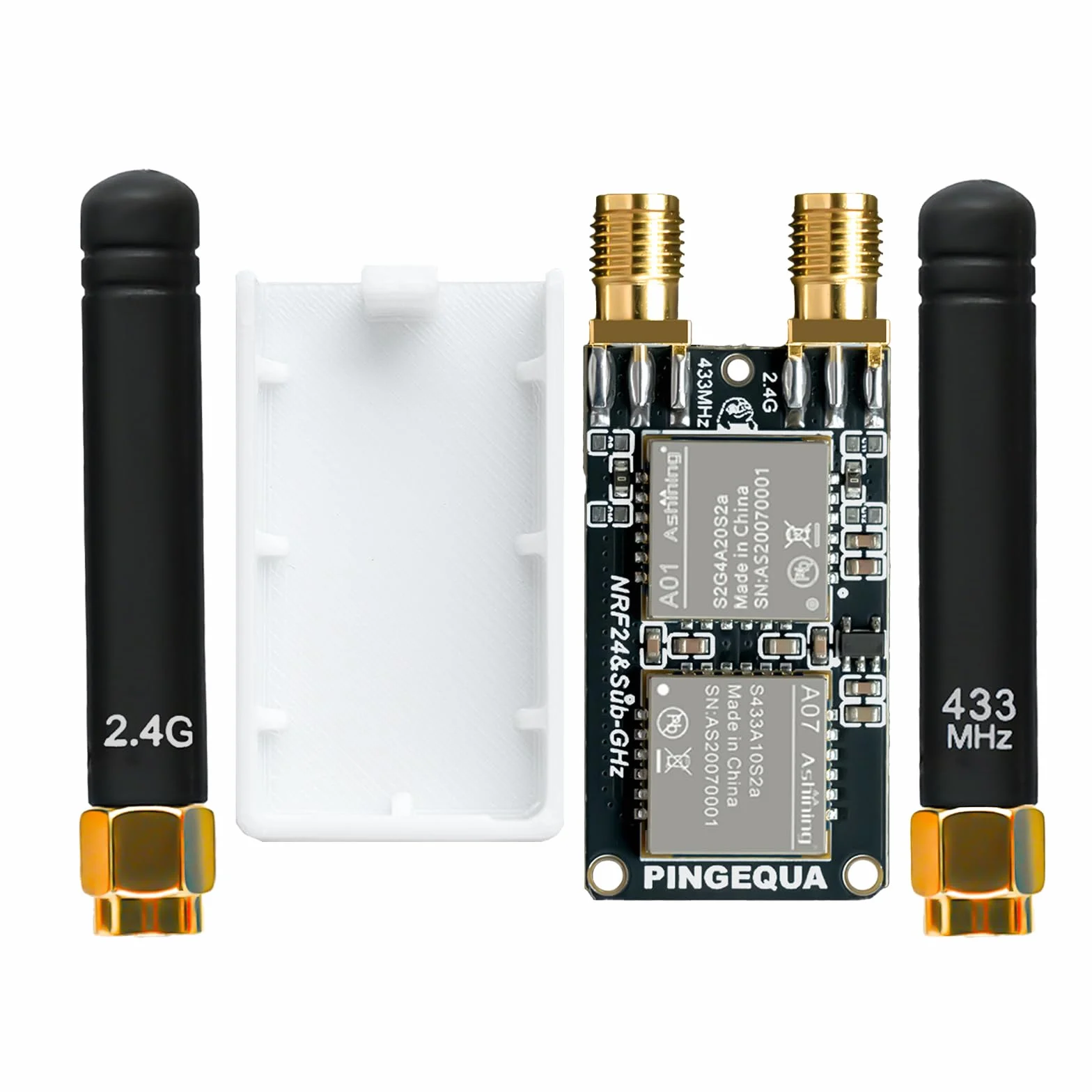 Flipper Zero NRF24 & CC1101 RF Devboard, ultrakompaktowy moduł bezprzewodowy, 2,4 GHz i 433 MHz, wysoka wydajność, automatyczny przełącznik, Plug & Play (z obudową z nadrukiem 3D)