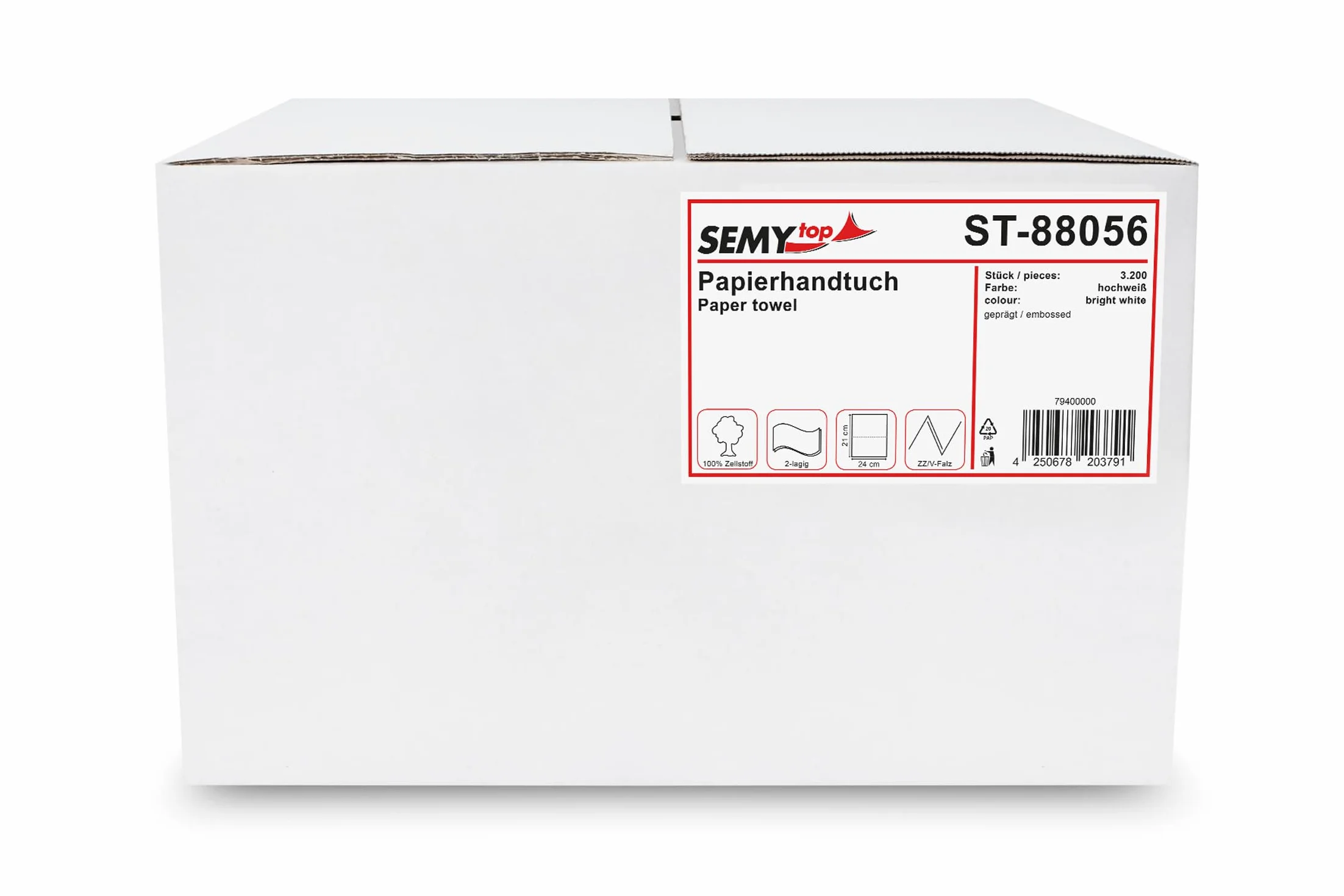 Semytop ST-88056 Ręczniki Papierowe Biały 3200 sztuk