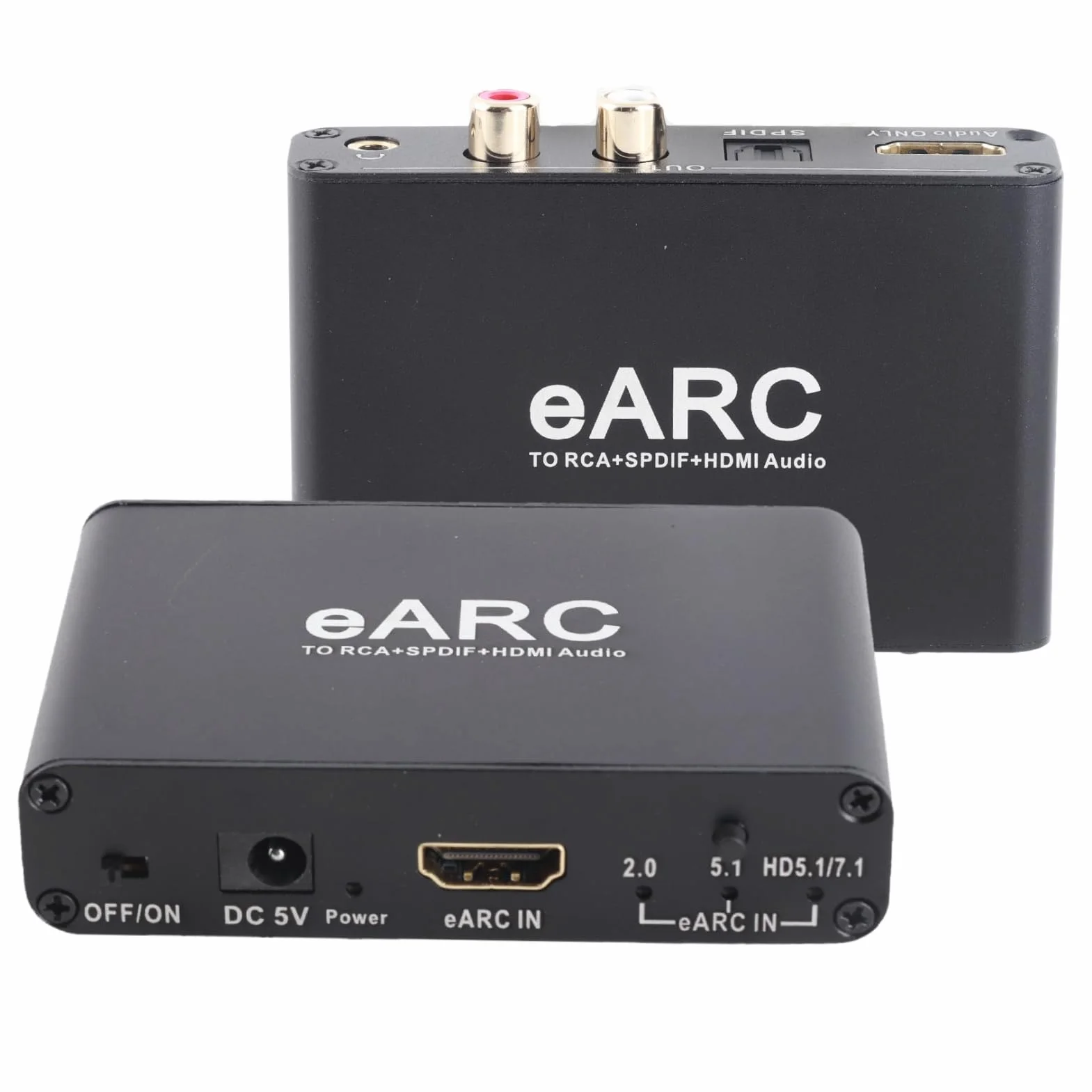 Dpofirs Earc Audio Extractor, Earc Audio Converter do HDMI/Optical / 3,5 Mm Ekstraktor Dźwiękowy, Adapter łukowy HDMI dla TV do Systemu Głośnikowego