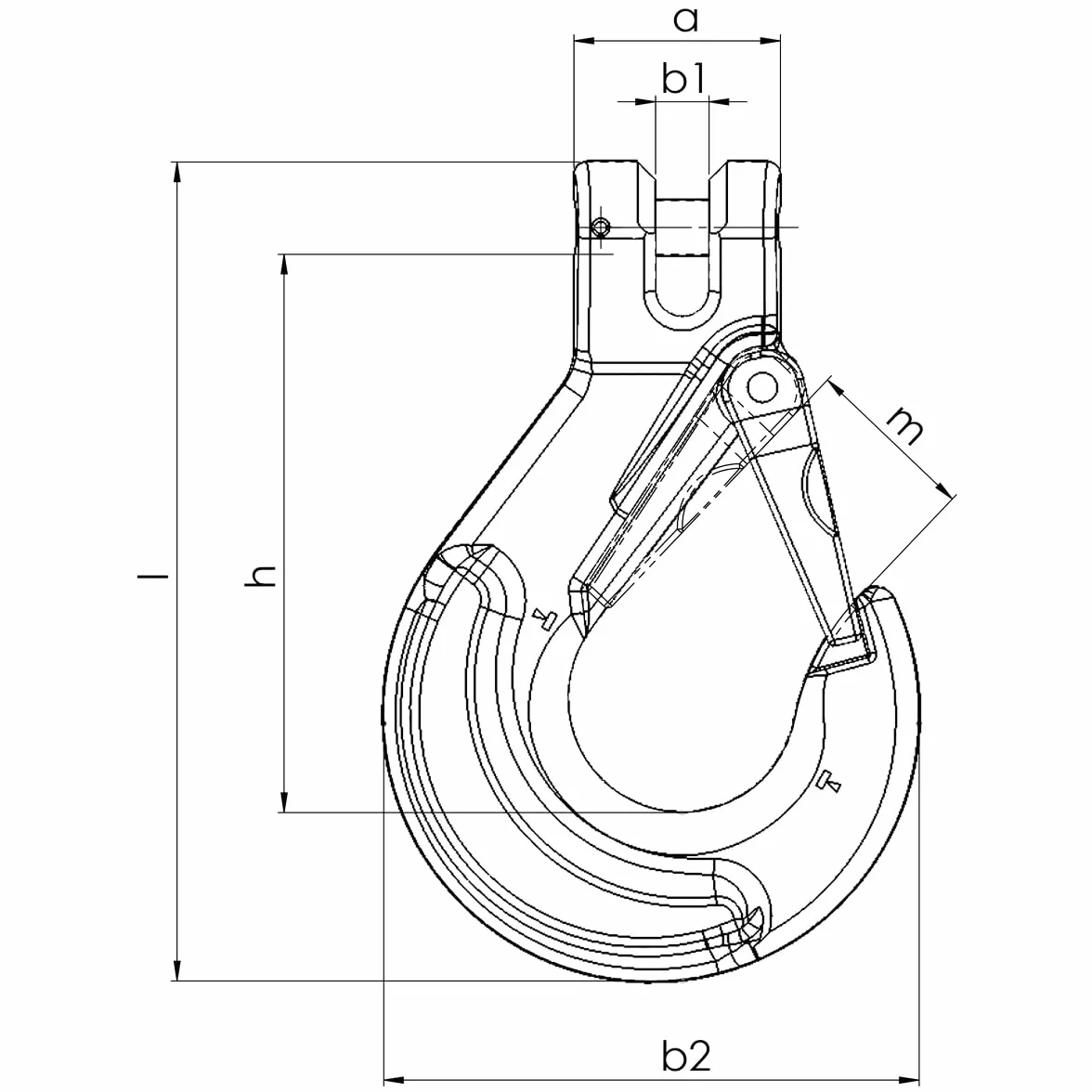 Haczyk z g?ówk? wide?kow? GK8 WLL 1120 kg 6 mm ?a?cuch do mocowania, zawieszki ?a?cuchowe, haki ograniczaj?ce