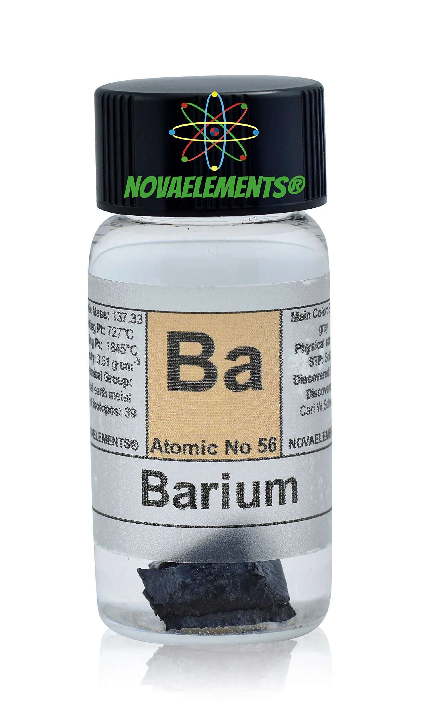 Bar metalowy 99,9% 1g w szklanej fiolce - Barium 56