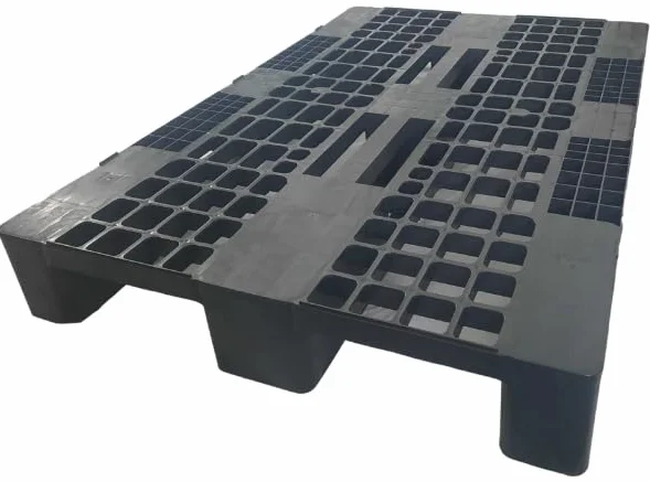 Paleta Plastikowa 120x80 Ażurowa na Płozach Niebieska 1280WN
