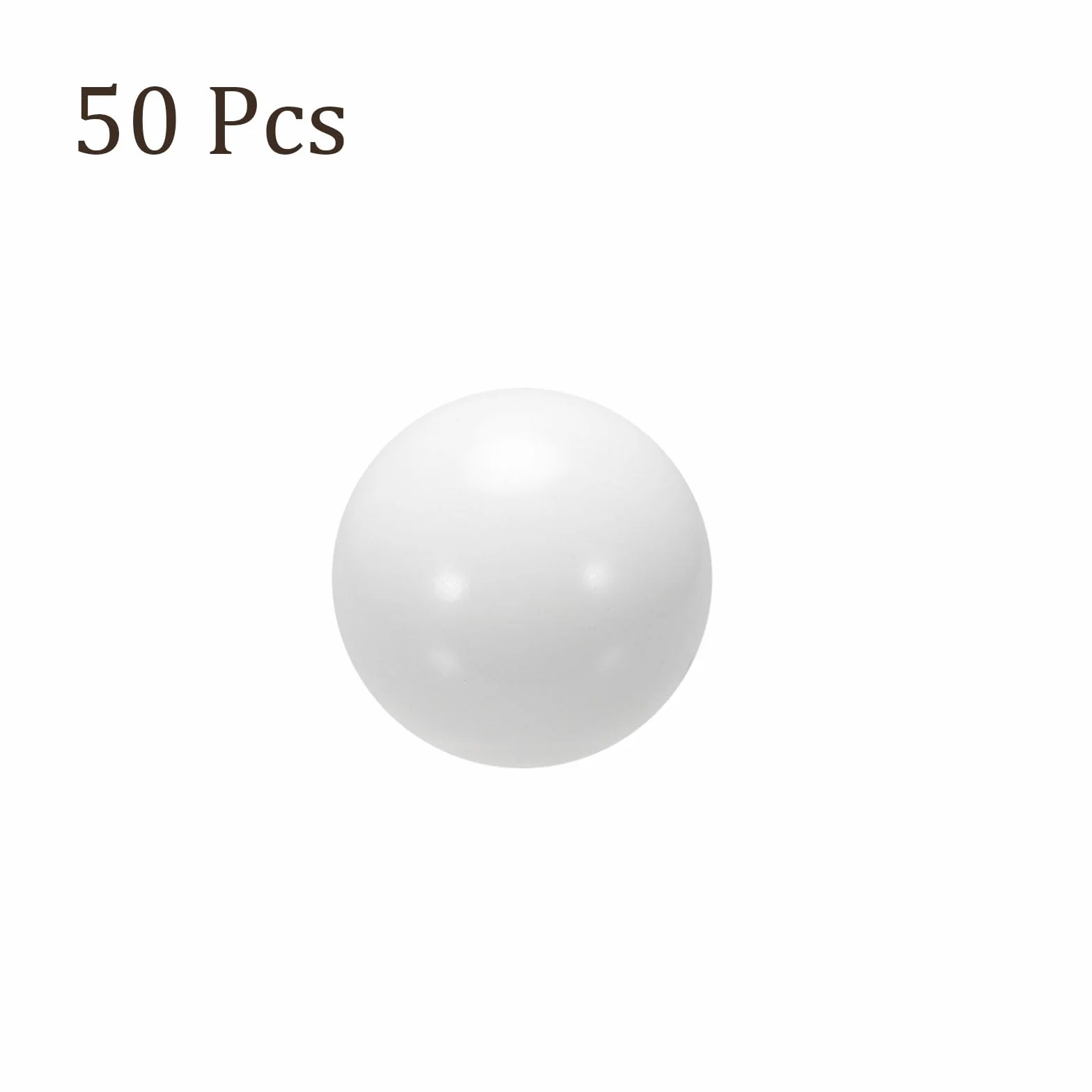 50 szt. Solidne plastikowe kulki PP - [8 mm] Precyzyjne plastikowe kulki PP butelki do makijażu, łożyska o niskim obciążeniu, urządzenia laboratoryjne