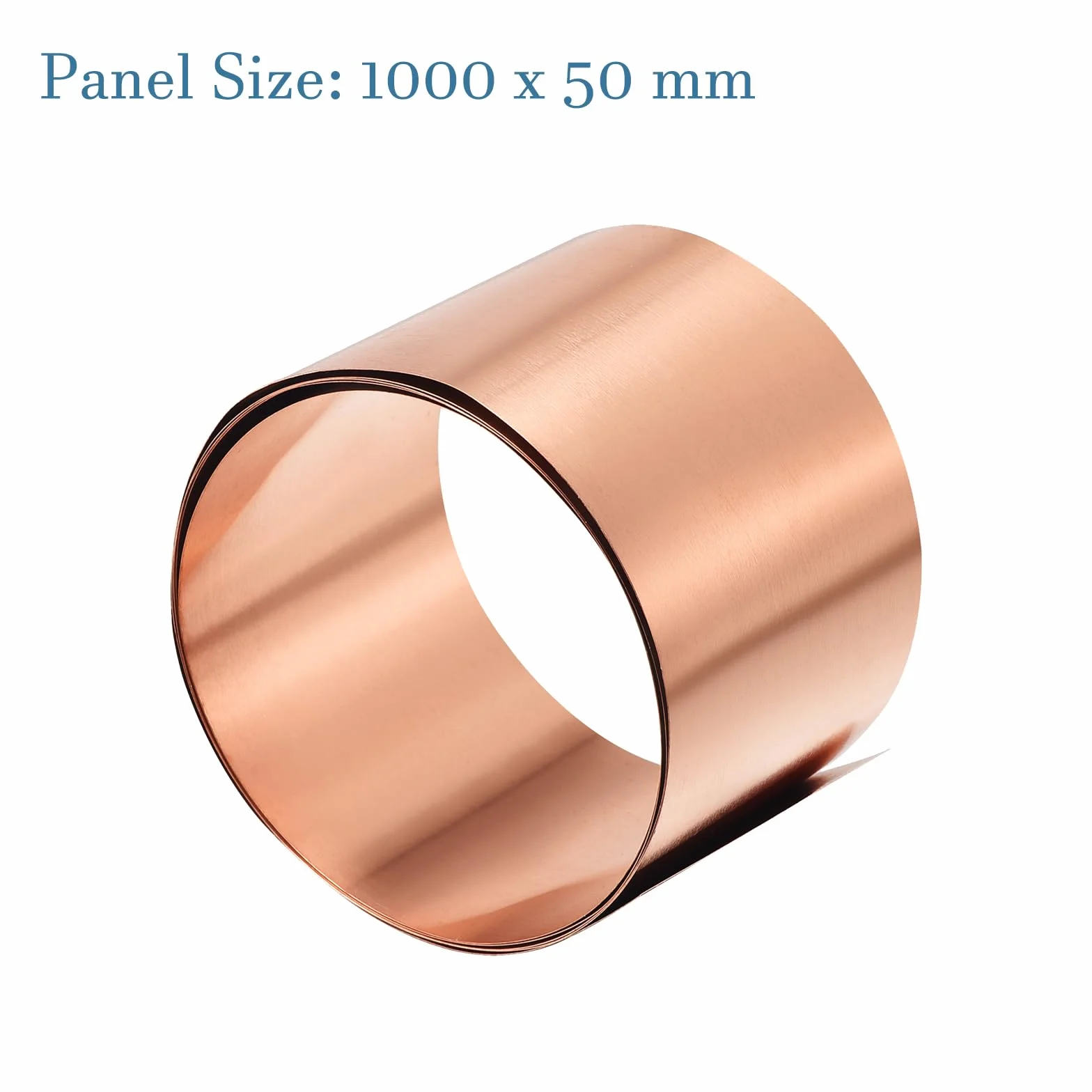 QUARKZMAN 1000 mm x 50 mm x 0,1 mm rolka z miedzianych arkuszy x 1 szt. miedziana folia metalowa płyta do rzemiosła i dekoracji architektury