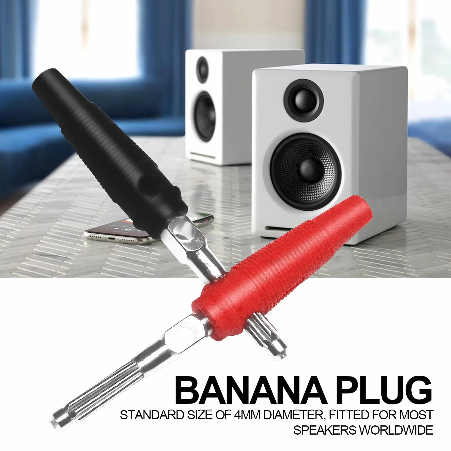 Wtyki bananowe 4 mm 32 A pozłacane lutowanie adapter wysoki prąd czerwony czarny