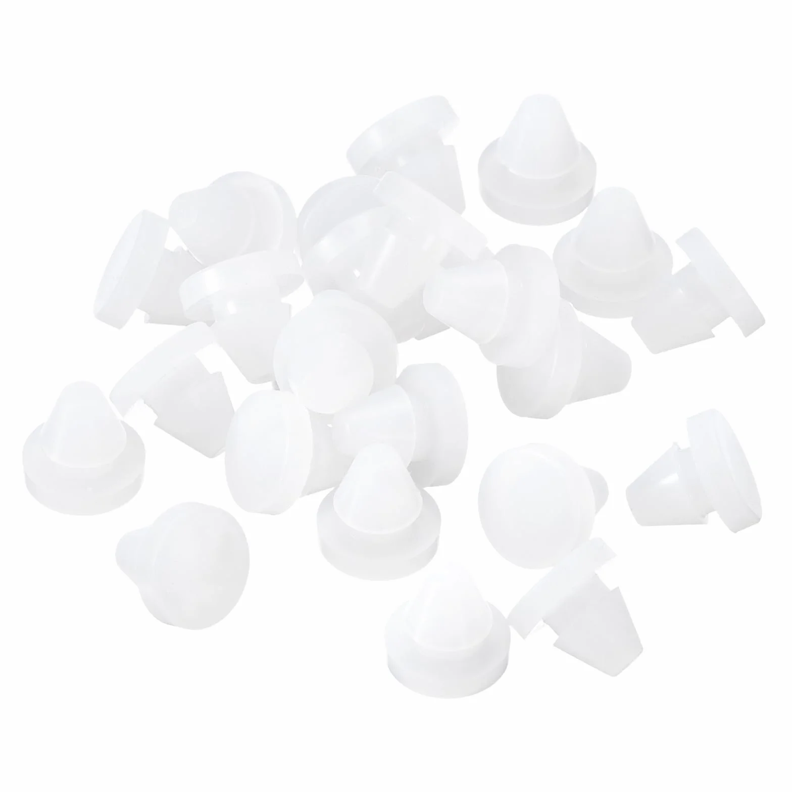 QUARKZMAN 50 sztuk zatyczek silikonowych, okrągłe, gumowe zatyczki do zatrzasków w otworach 6-7 mm, wodoszczelne zatyczki do metalowych rur, zaślepki do mebli, przezroczyste