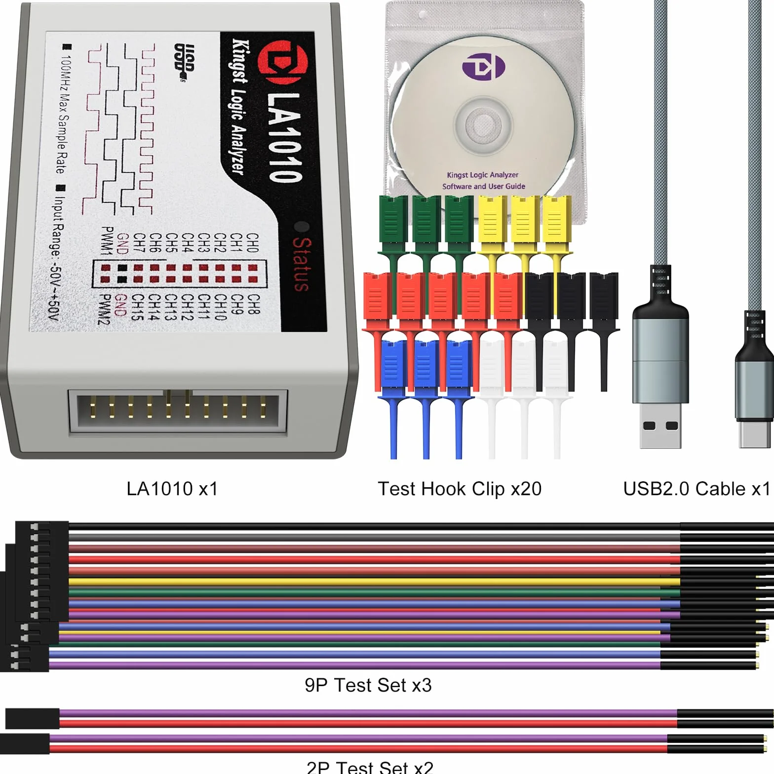 InnoMaker LA1010 USB Analizator Logiczny 16 Kanałów 100MHz Przenośny