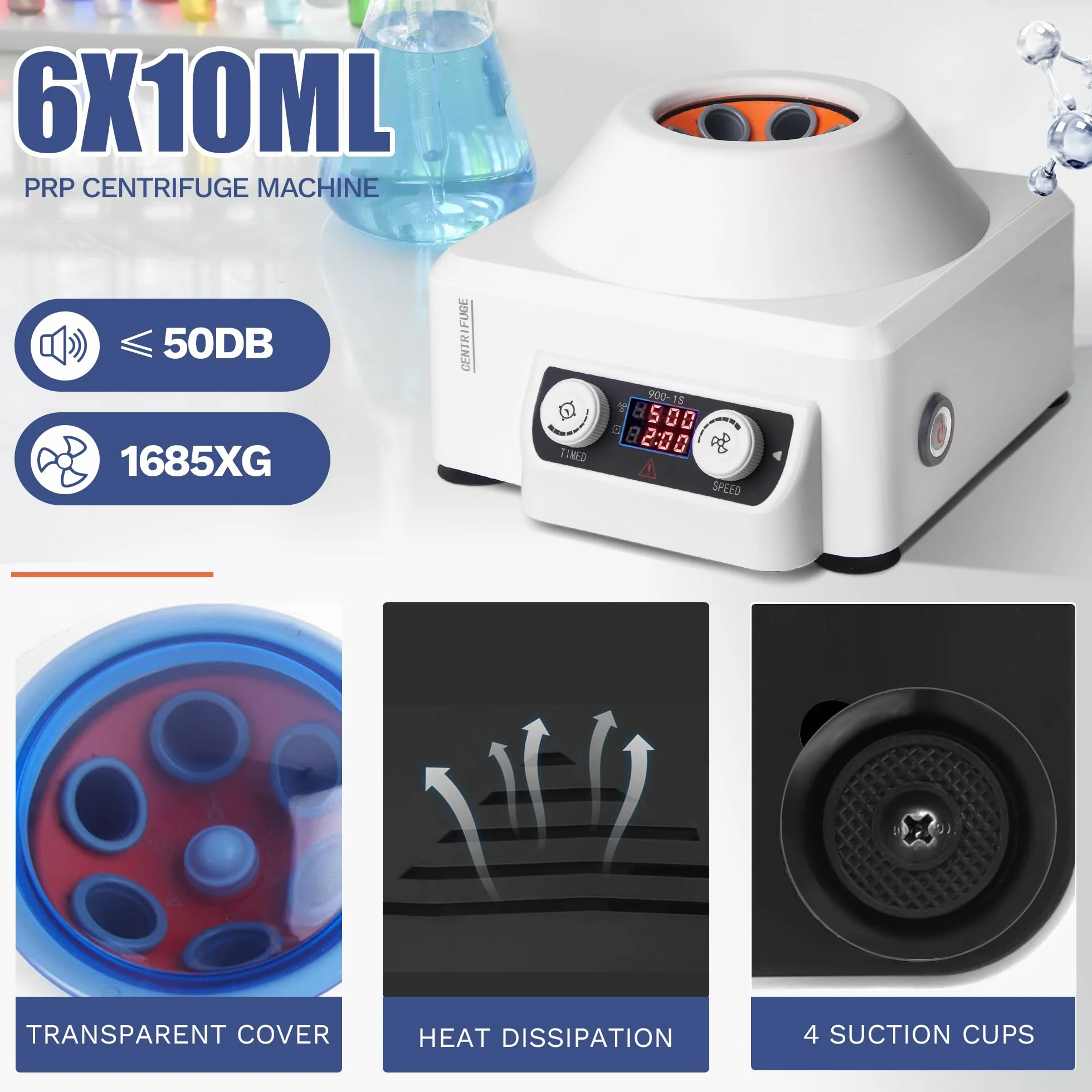 Wirówka laboratoryjna PRP, 6x10ml 4000rpm, 100min PRF Wirówka plazmowa, przenośne wirówki laboratoryjne stacjonarne, do krwi, plazmy, praktyki medycznej