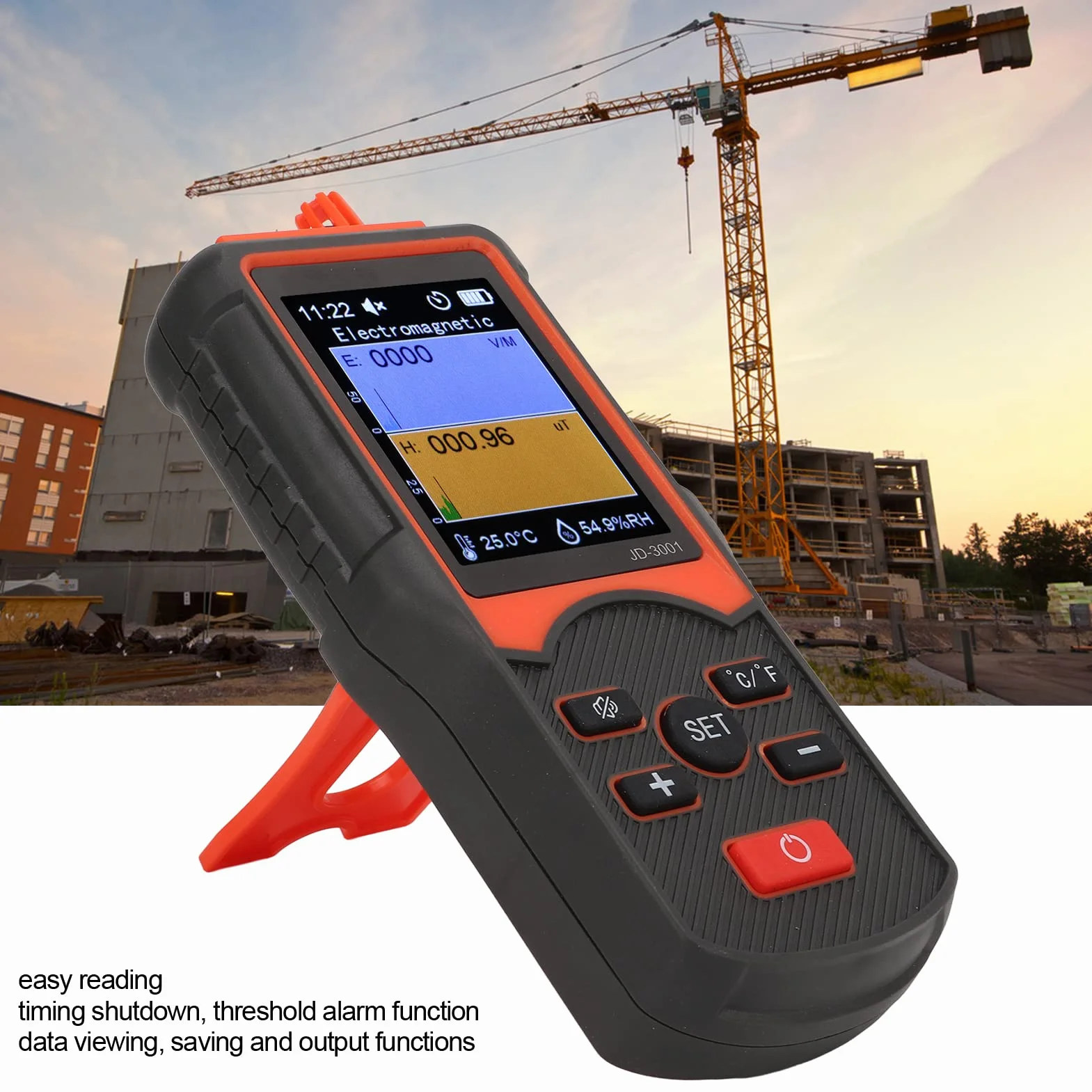 Detektor promieniowania licznika Geigera, profesjonalny detektor promieniowania jądrowego z podświetlanym wyświetlaczem LCD, detektor promieniowania elektromagnetycznego o wysokiej dokładności