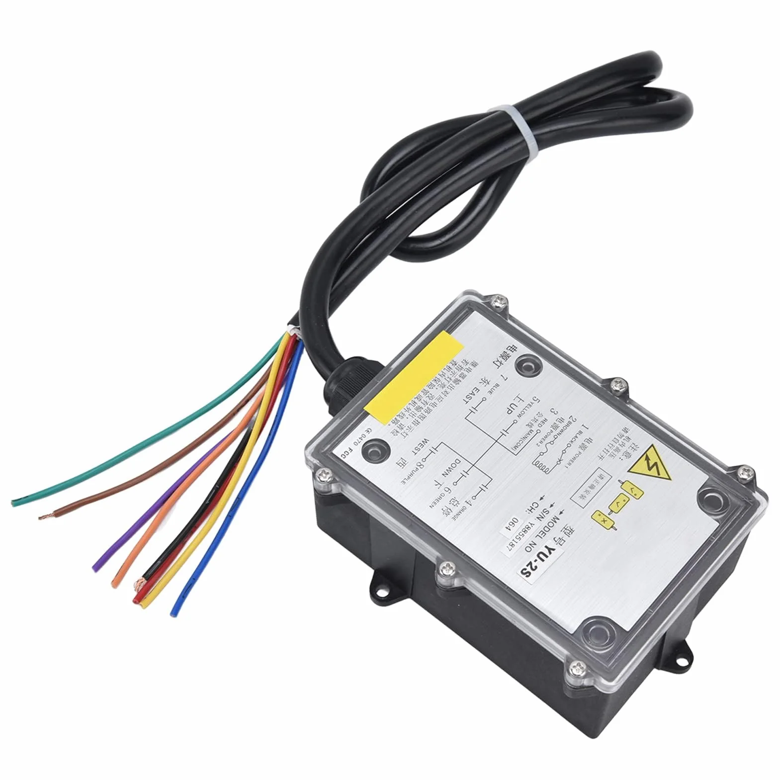 Przemysłowy Pilot Zdalnego Sterowania YU-2S 800 MHz IP68 100m Bezprzewodowy Przełącznik ABS