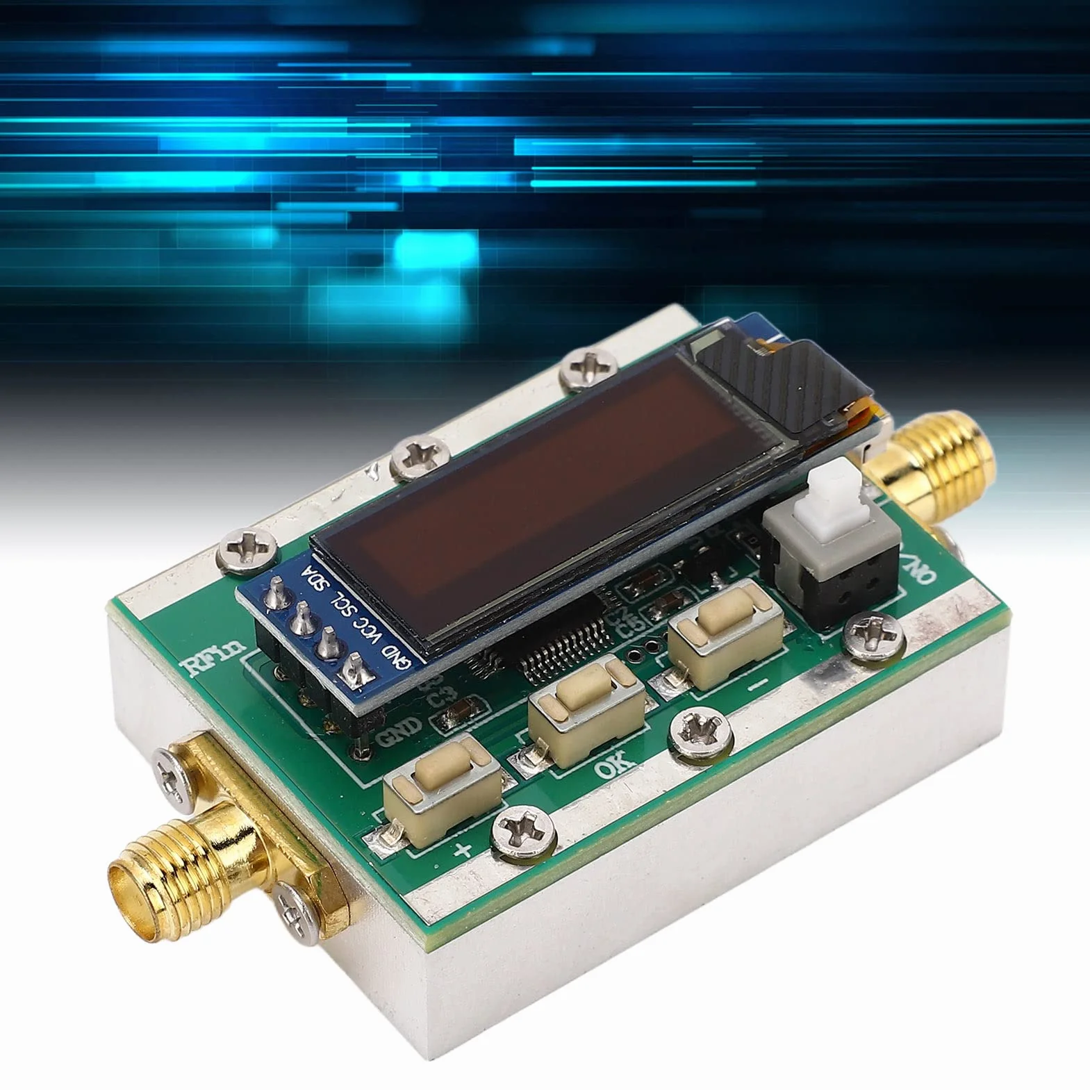 Cyfrowy moduł Tłumika RF 1-3800 MHz Programowalny Tłumik RF Obudowa CNC Sterowanie PC 5 V