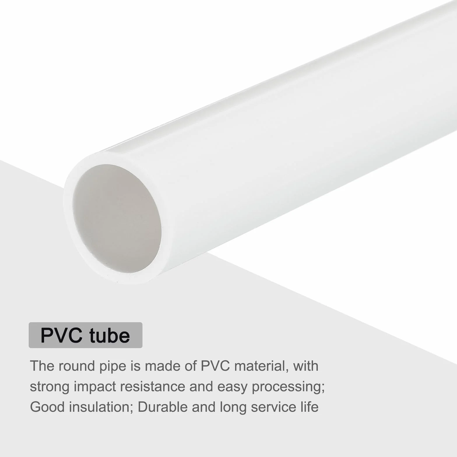 QUARKZMAN Twarda okrągła rura PVC 16 mm ID 20 mm OD 330 mm/13" biała o wysokiej wytrzymałości do rur wodnych rękodzieło osłona kabla
