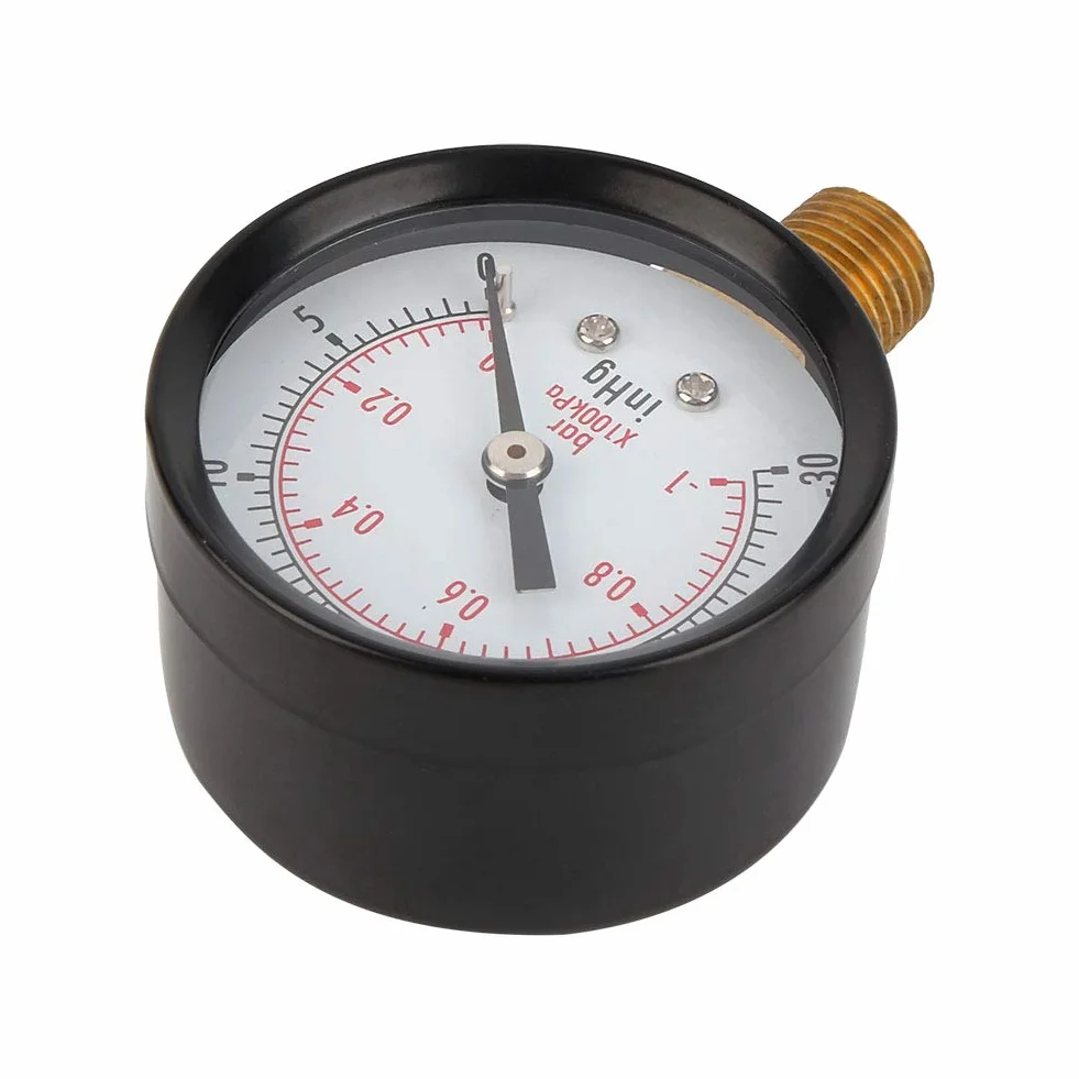 Vakuum Manometer 2 "Luftkompressor Wasser Öl Gas 1/4" NPT untere Halterung MF