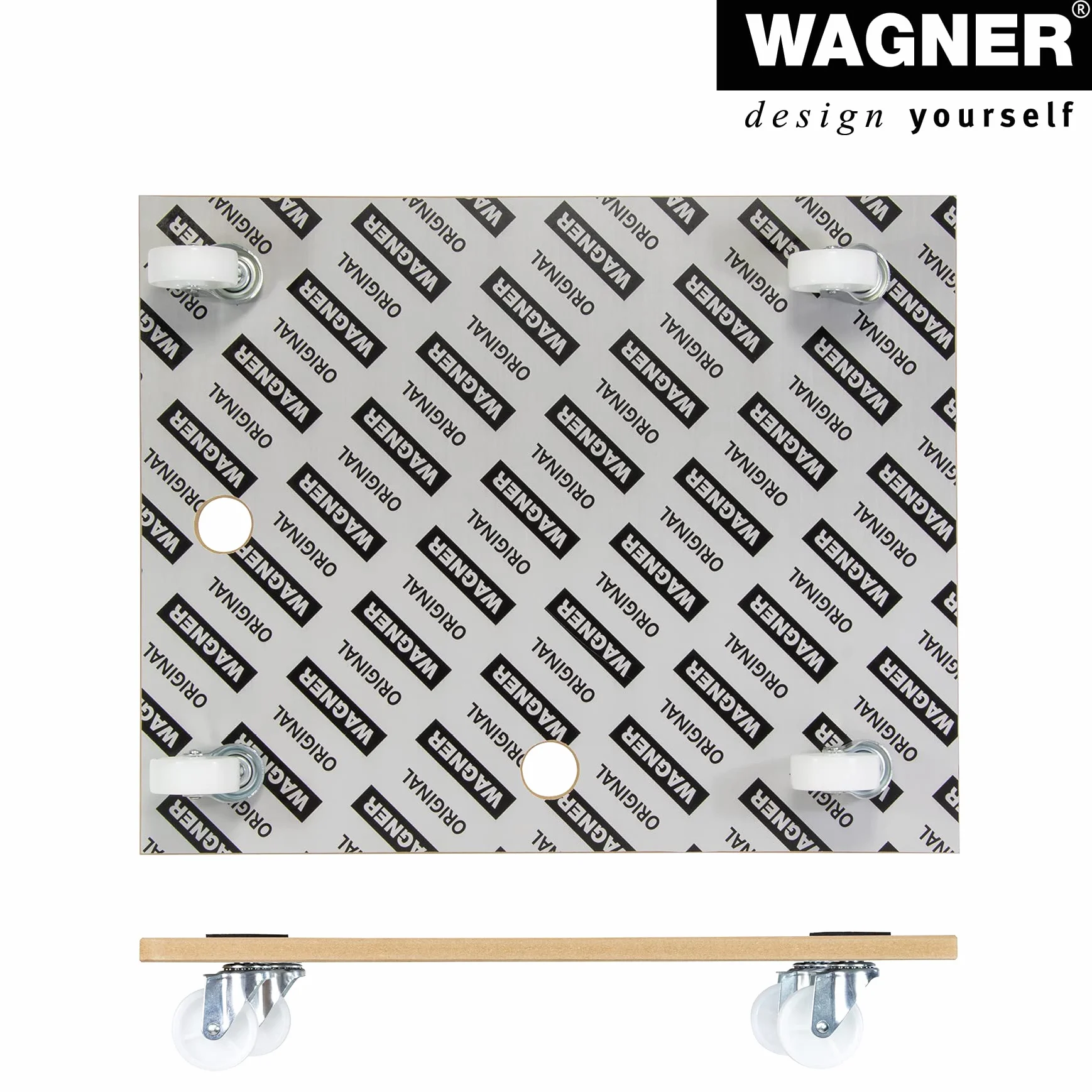 WAGNER Pomoc transportowa MM 1359, 59 x 47,5 x 10 cm, nośność 200 kg, specjalna powłoka, podkładki antypoślizgowe, najlepsza mobilność, łatwa w pielęgnacji, wytrzymała i wytrzymała - 20135901