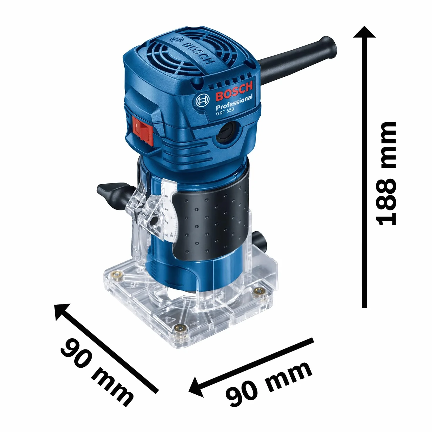 Bosch Professional GKF 550 Frezarka do Krawędzi 550 W 33000 min-1