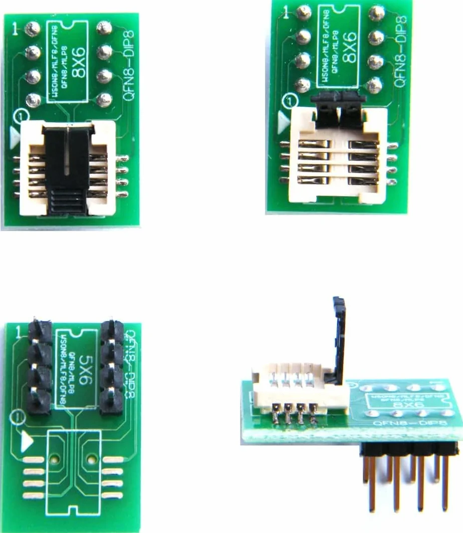 DFN8 WSON8 MLF8 MLP8 QFN8 do DIP8 adapter 6 x 5 mm 6 * 5 mm 6 * 8 mmIC Chips Socket for TL866ii Plus RT809H RT809F T48 T56 ezp2023 CH341 programator